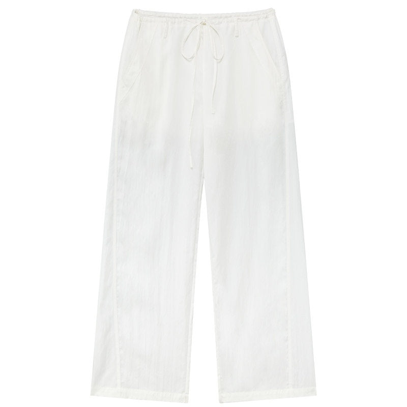 RUN_TO_THE_FUTURE_White_Drawstring_Mid_Rise_Straight_Relaxed_Women&
