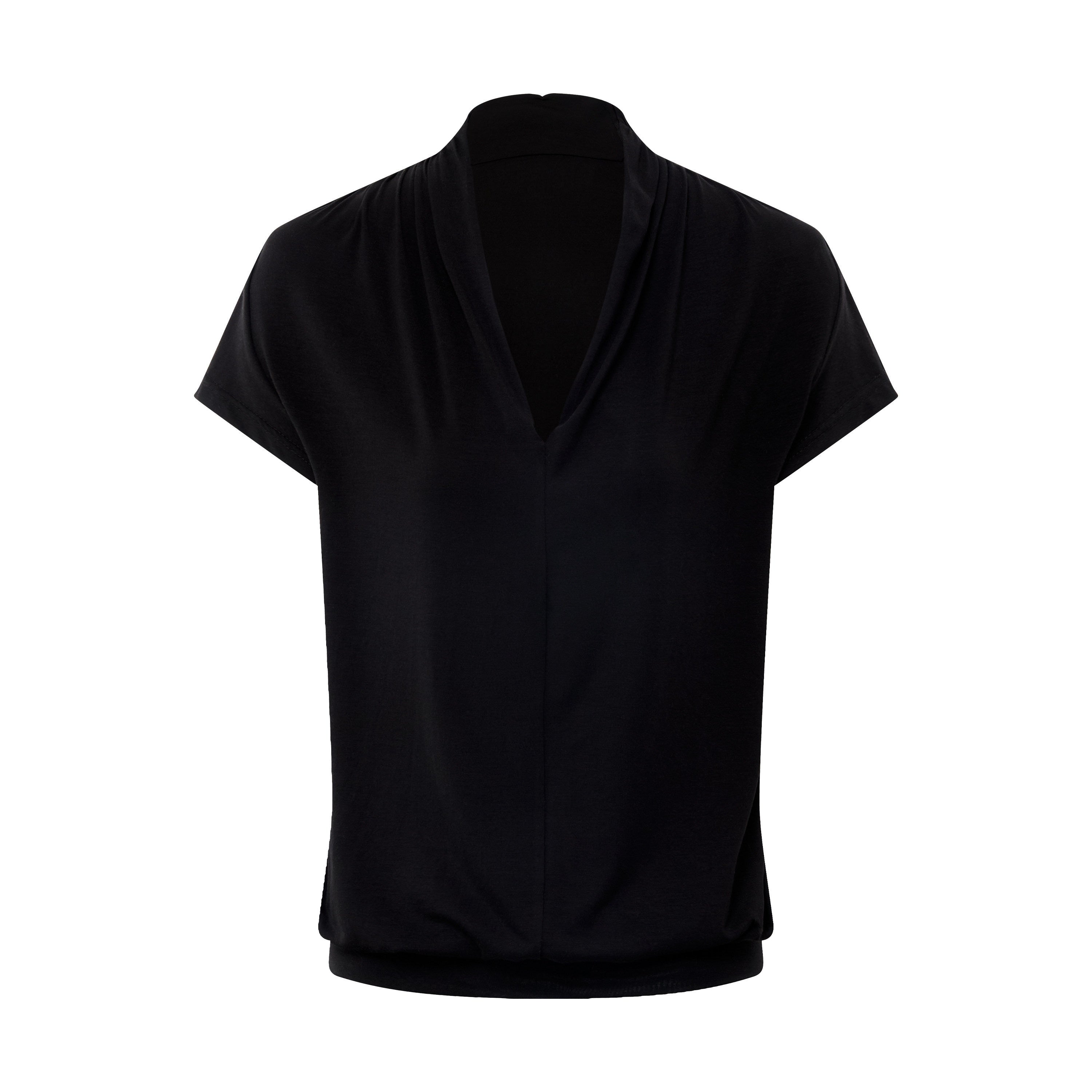RUN_TO_THE_FUTURE_White_V-neck_Ruched_Hem_Women&