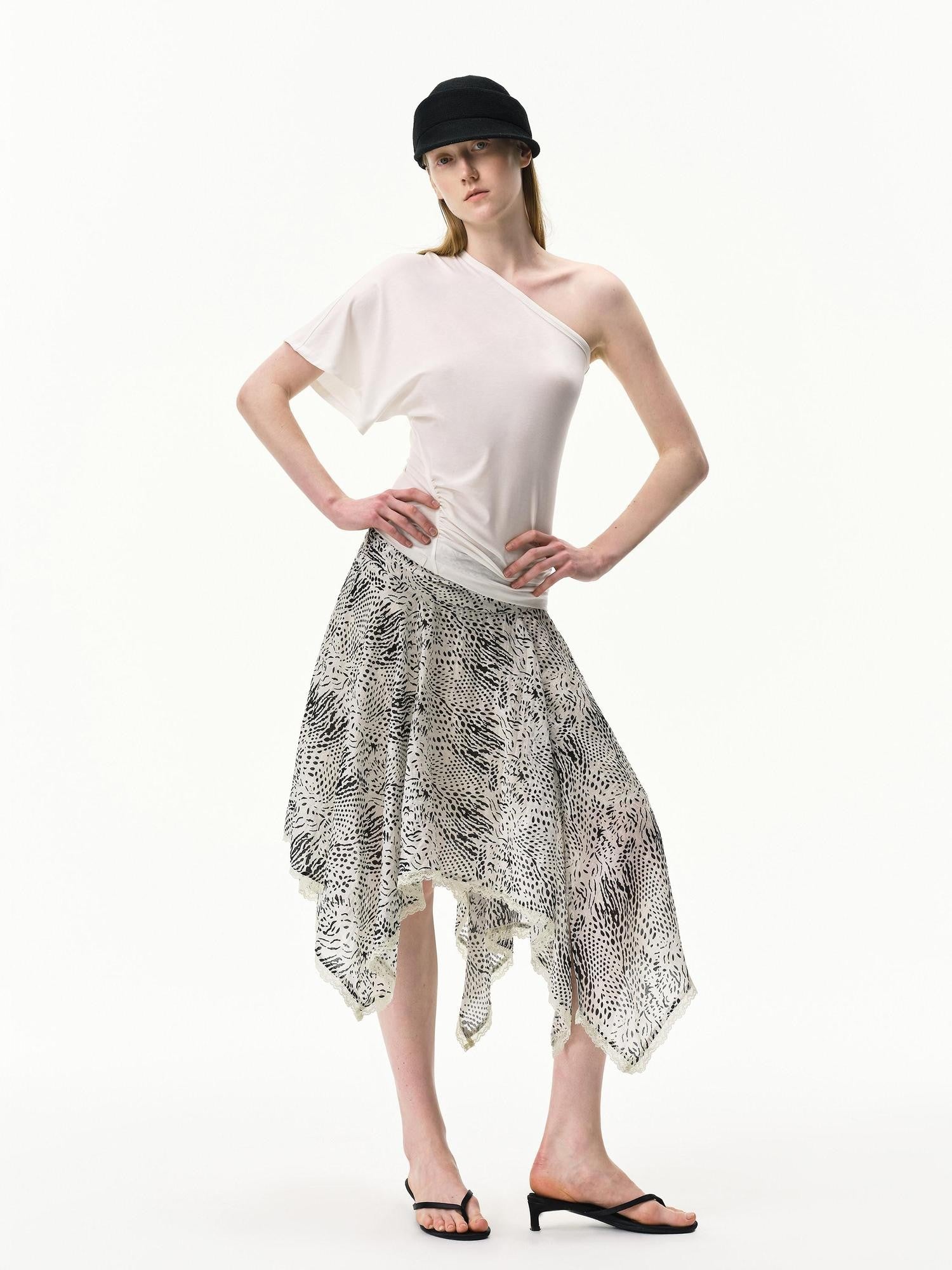 RUN TO THE FUTURE Zebra Print Irregular Lace Cool Touch Women&