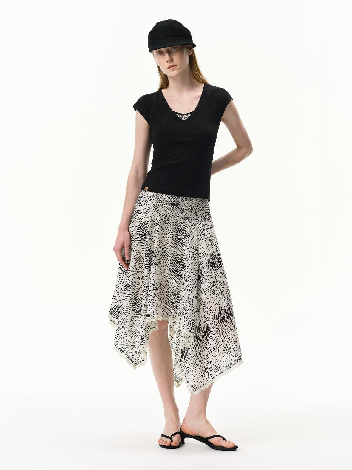 RUN TO THE FUTURE Zebra Print Irregular Lace Cool Touch Women&