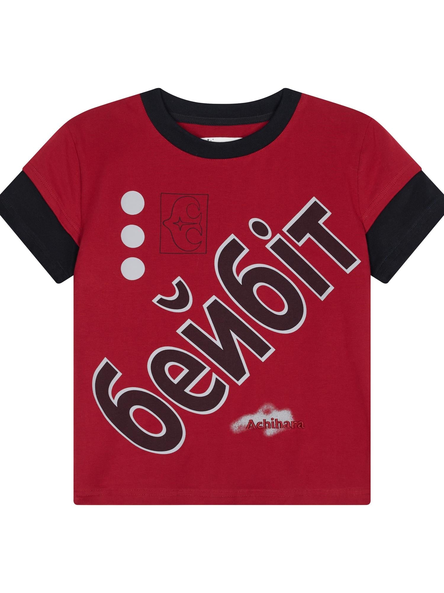 Achihara Gemini Cotton Tee With Kazakh Print