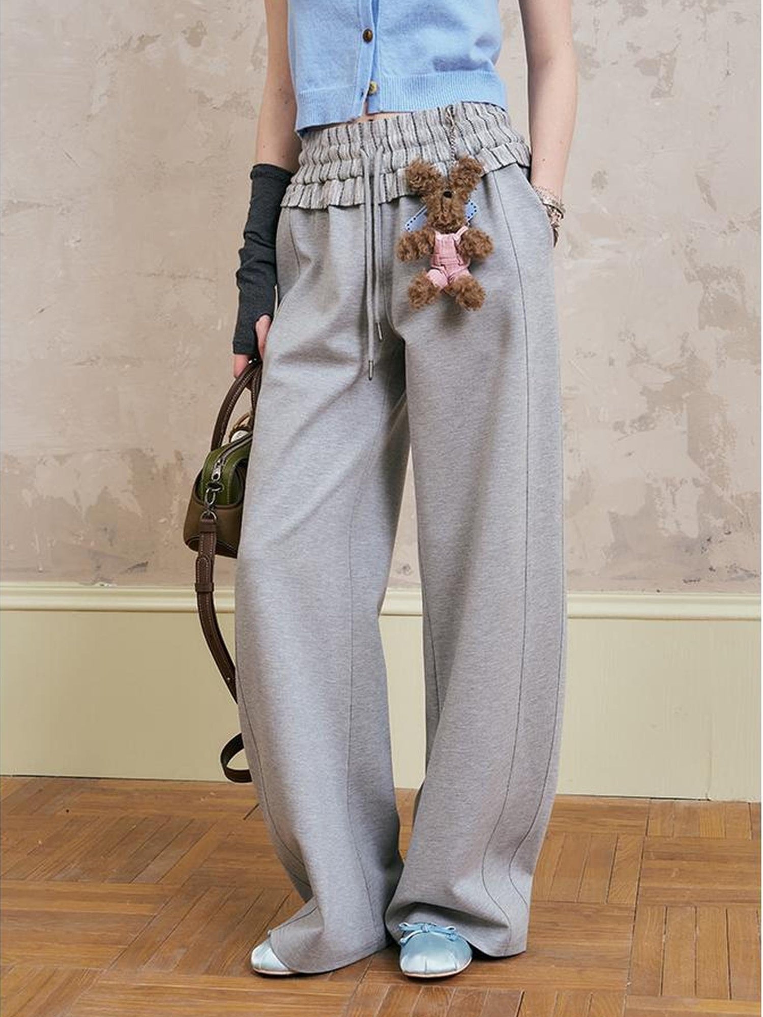 Relaxed Fit Stripe Waist Jogger Pants