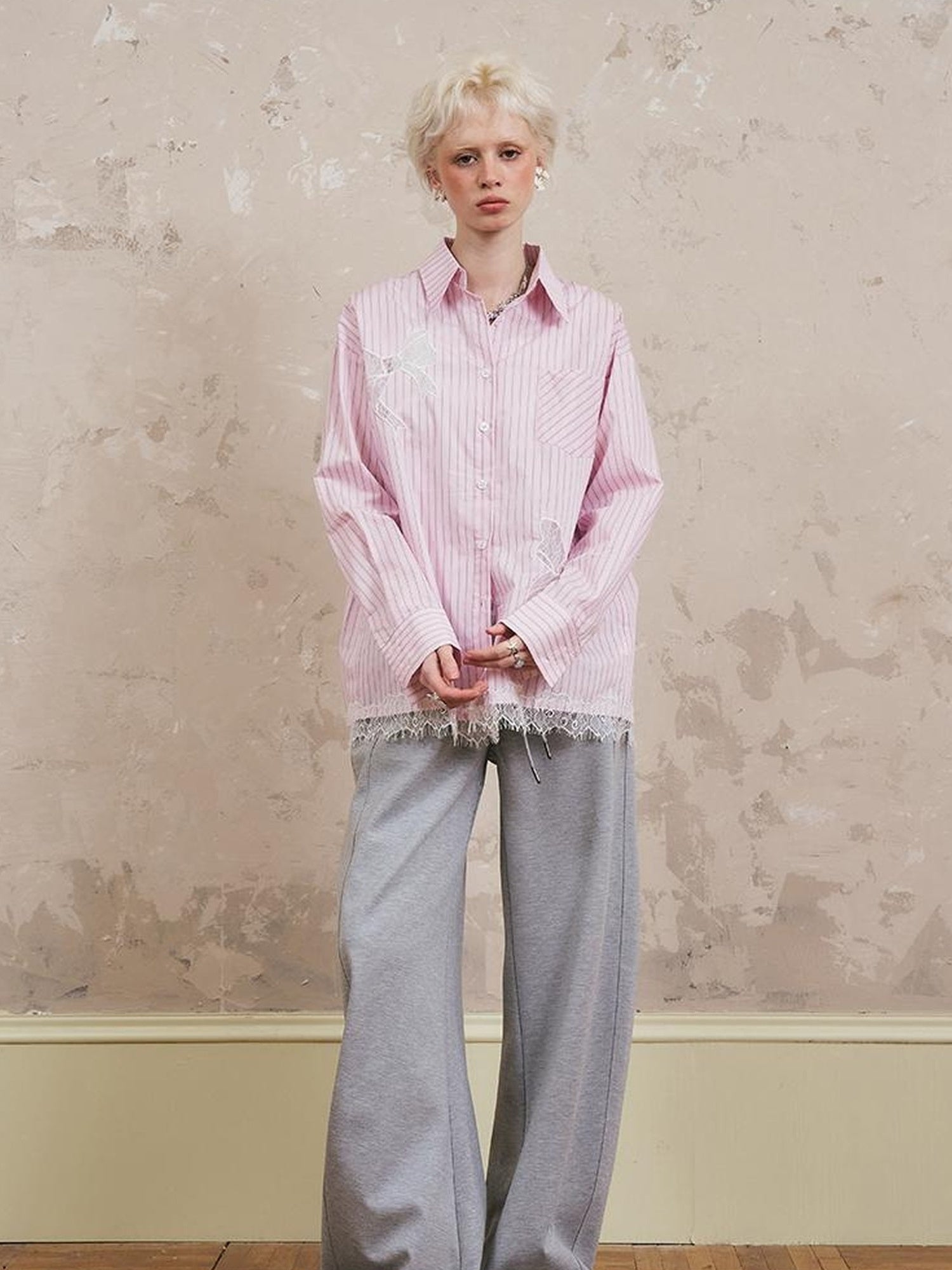 Relaxed Fit Stripe Waist Jogger Pants