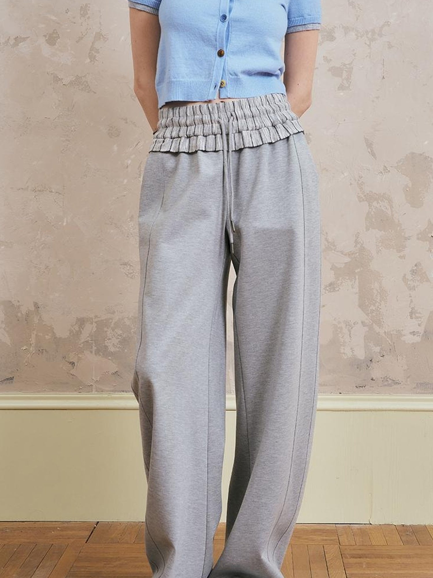 Relaxed Fit Stripe Waist Jogger Pants