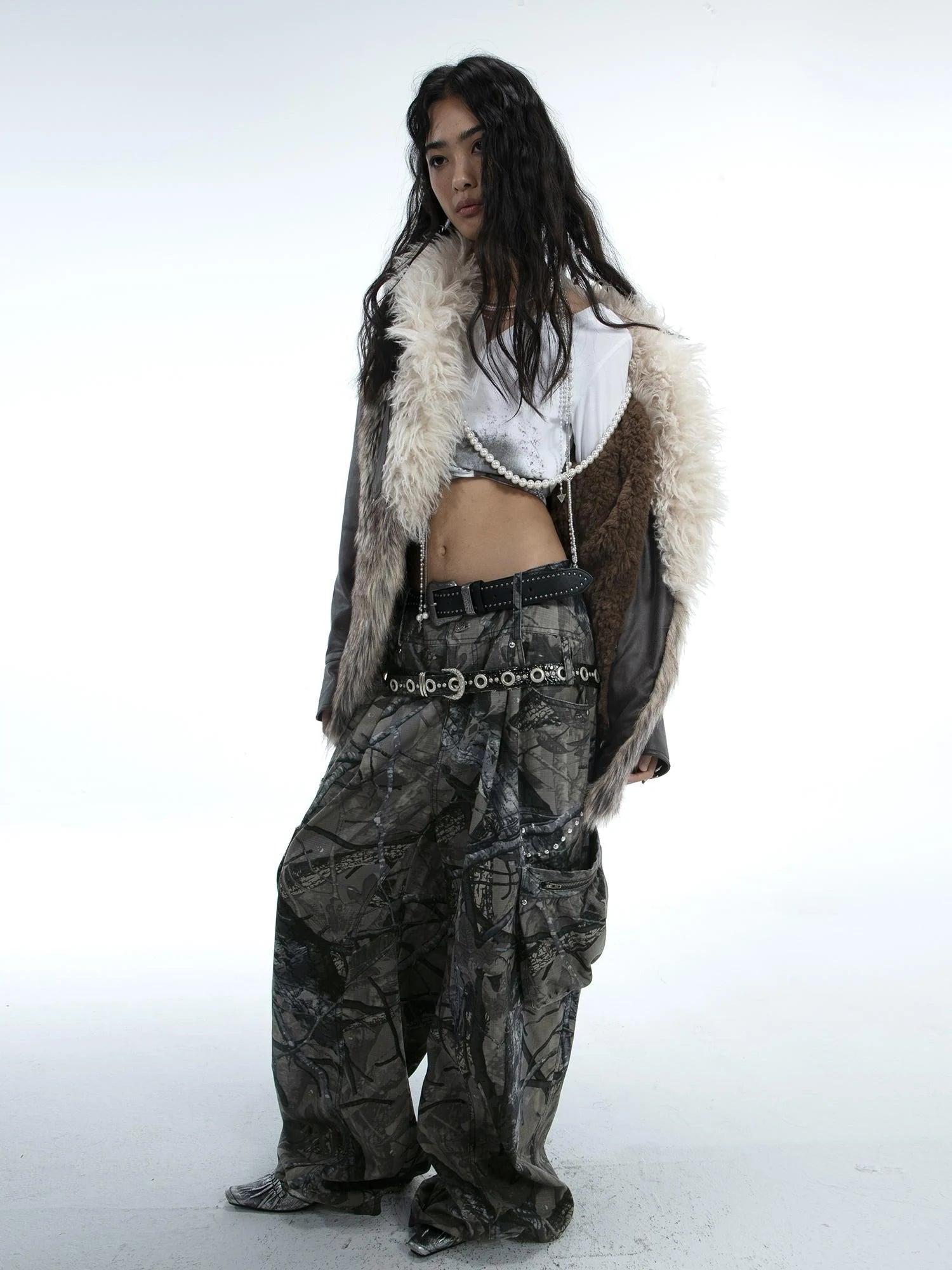 Removable Sleeve Faux Fur Eco Coat Jacket
