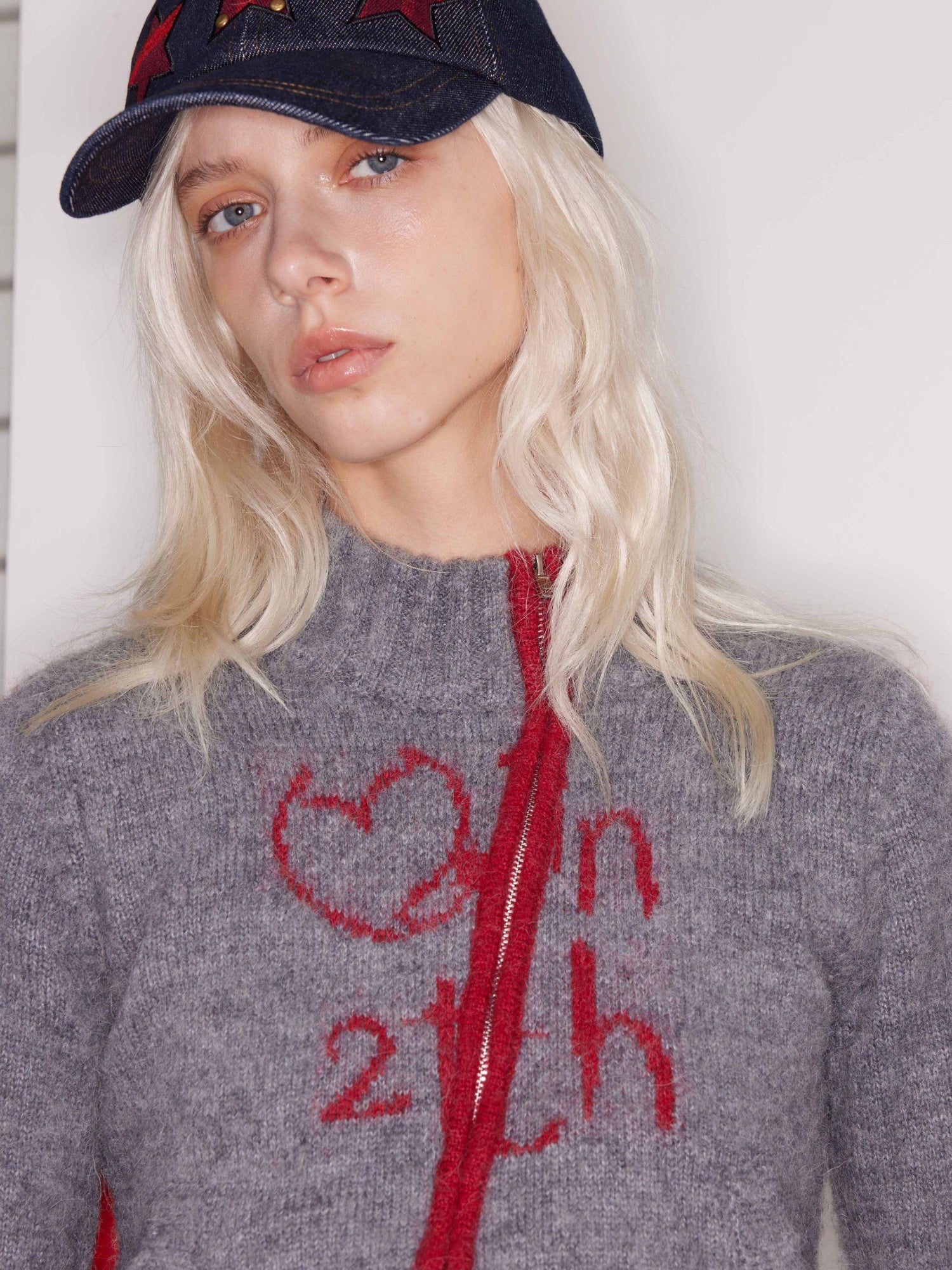 2th Desire Removable Star Heart Patch Snapback Baseball Cap With Studs Letters