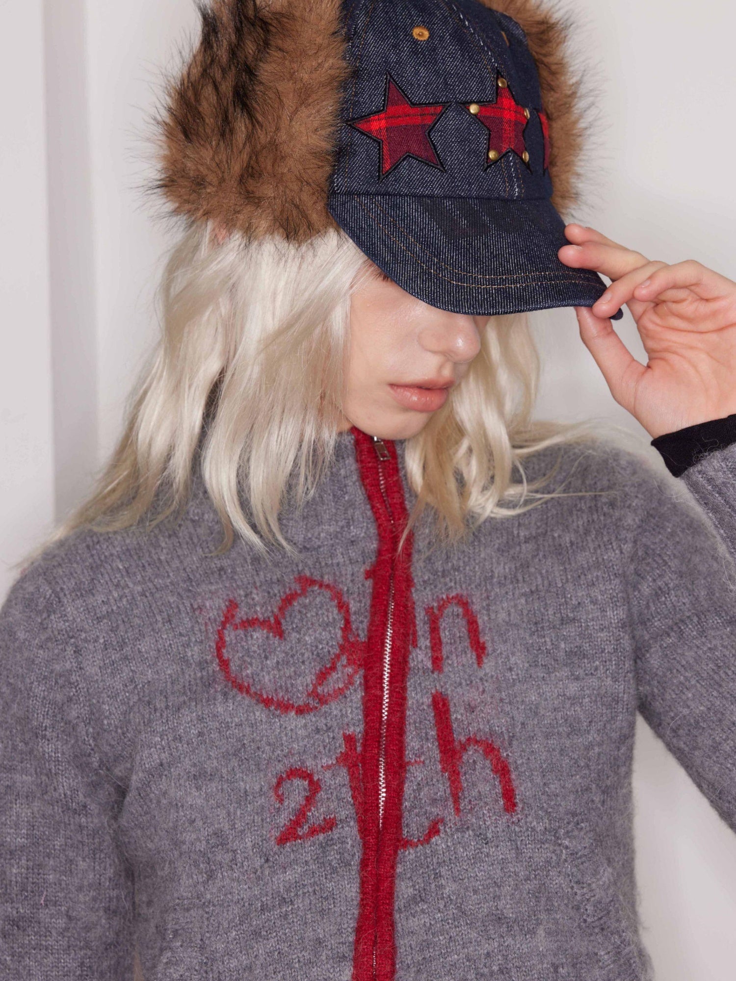 2th Desire Removable Star Heart Patch Snapback Baseball Cap With Studs Letters
