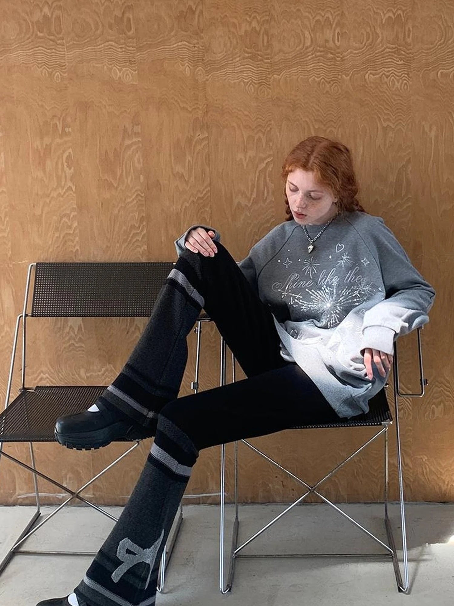 Retro Bow Knit Flare Pants