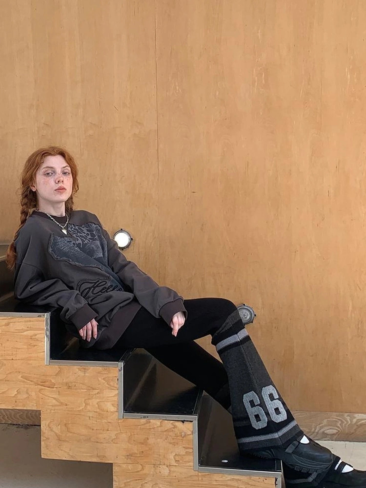 Retro Bow Knit Flare Pants