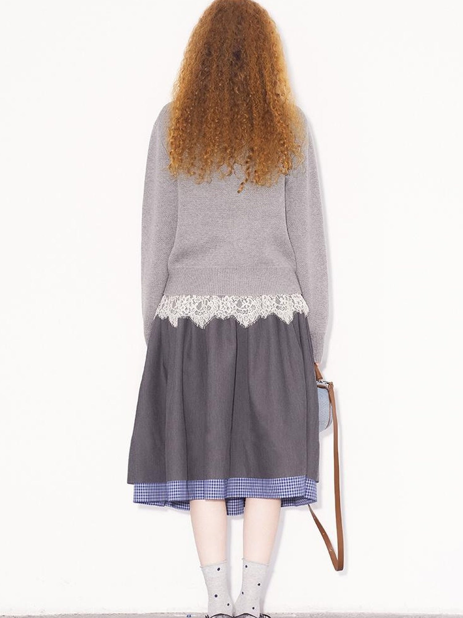 DIDDI MODA Retro Fair Isle Colorblock Knit Cardigan