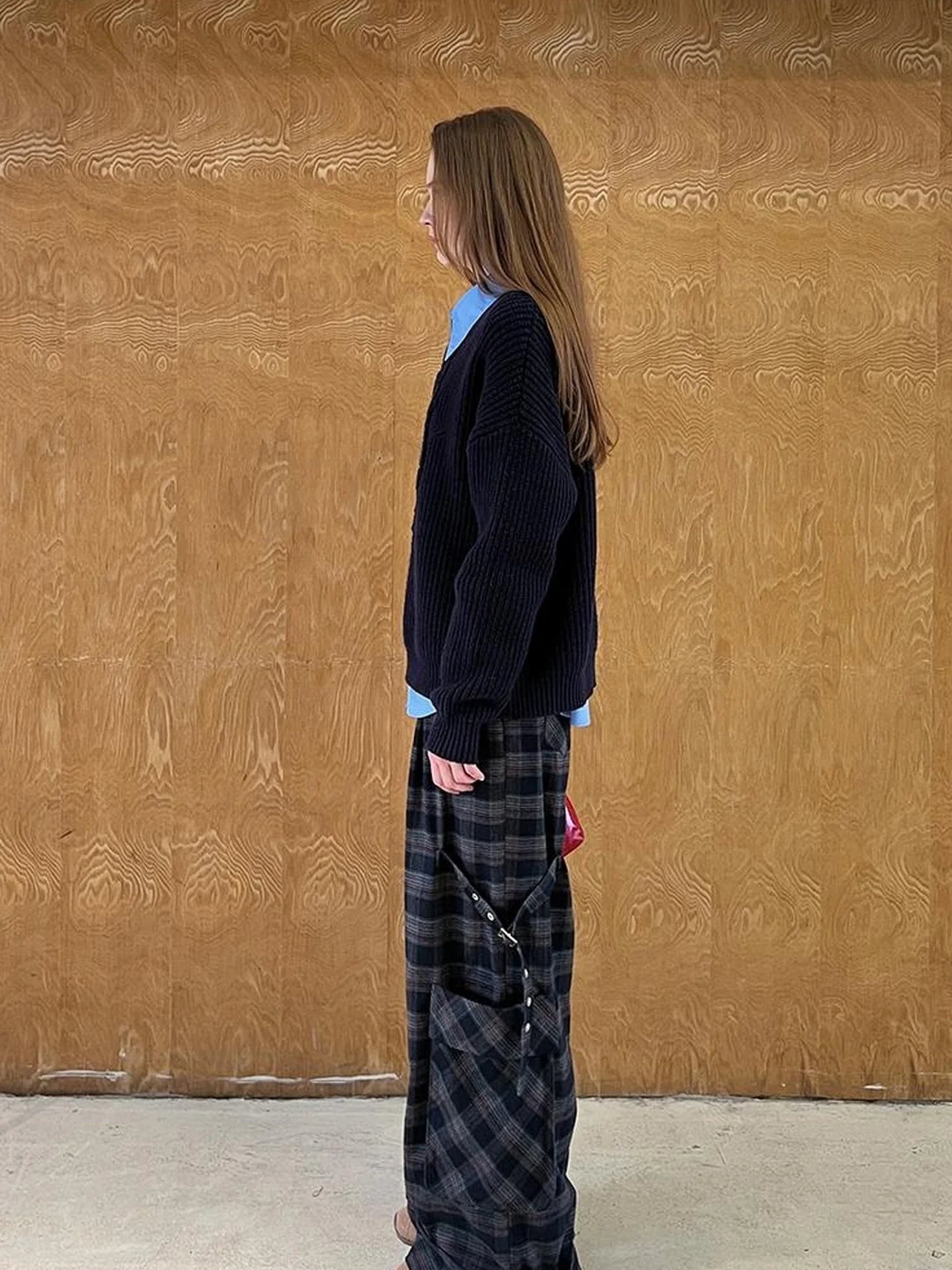 Retro Plaid Cargo Pants For Women Relaxed Fit Stylish Design