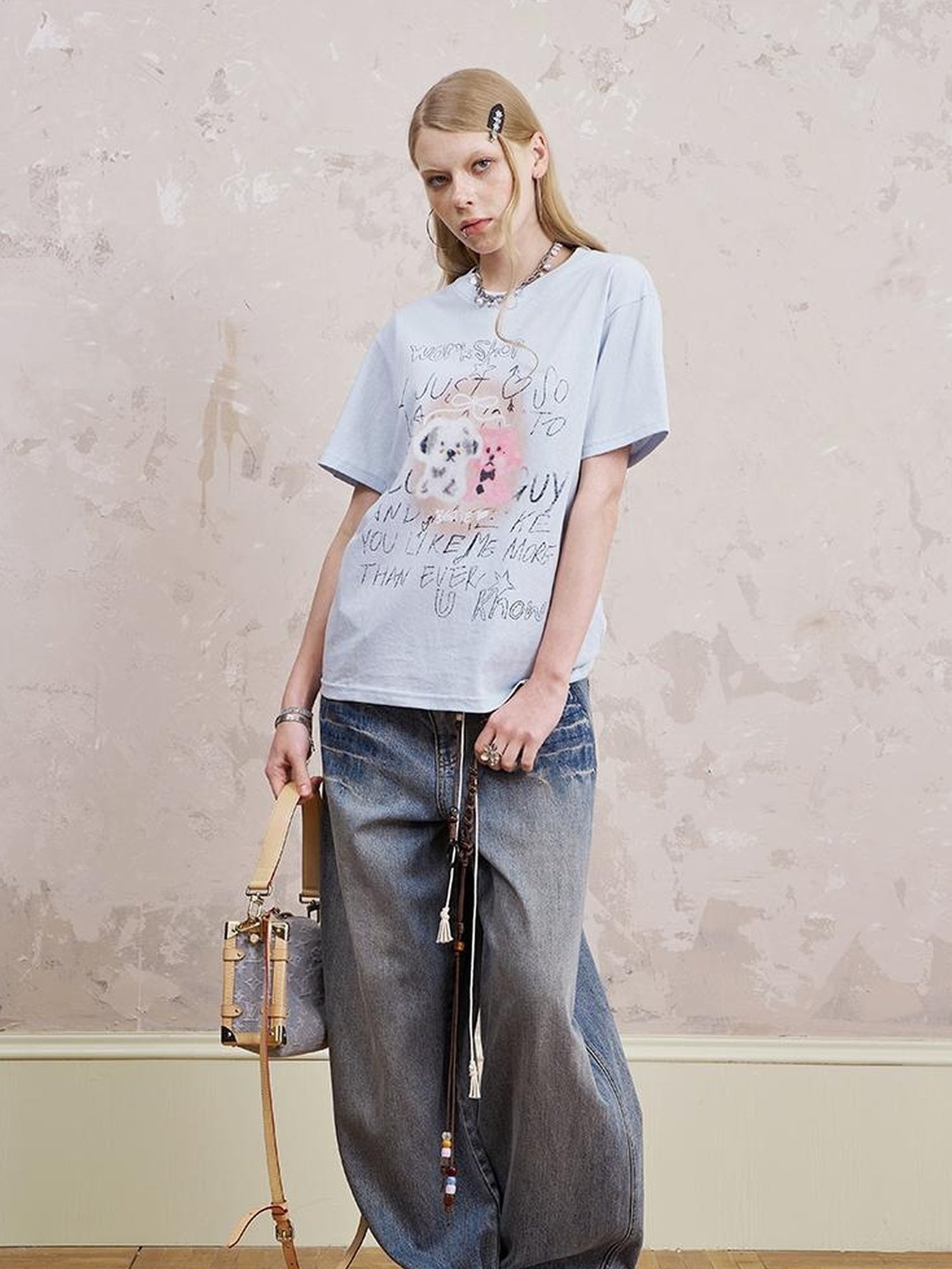 DIDDI MODA Retro Puppy Tee Cat Play Shirt