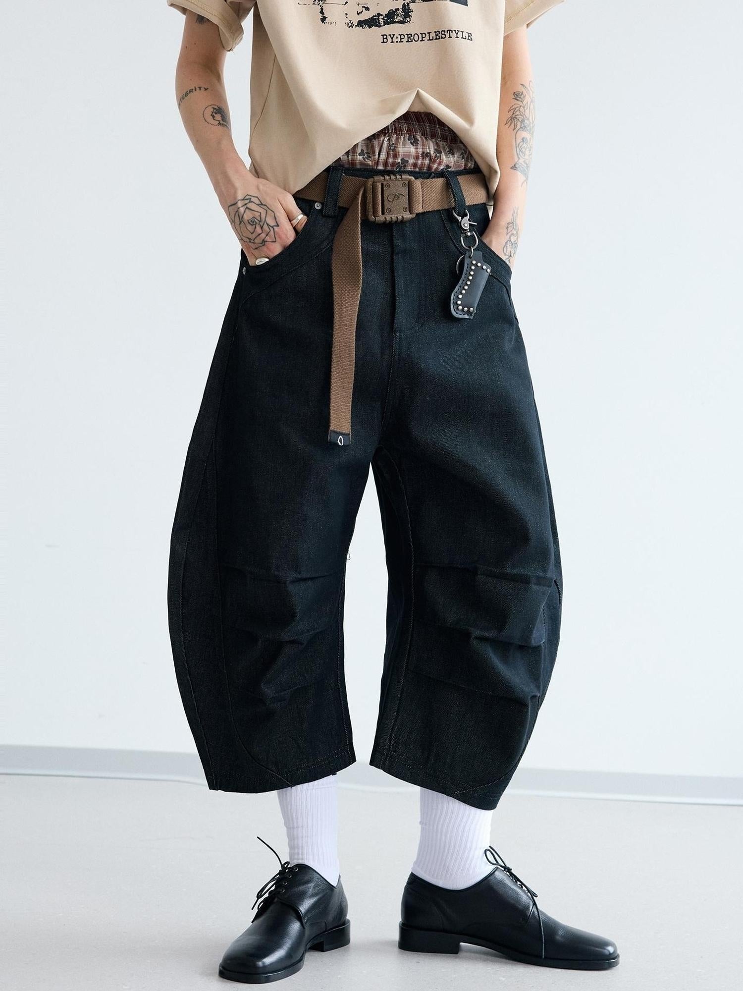 Peoplesense Retro Unisex Denim Scimitar Pants