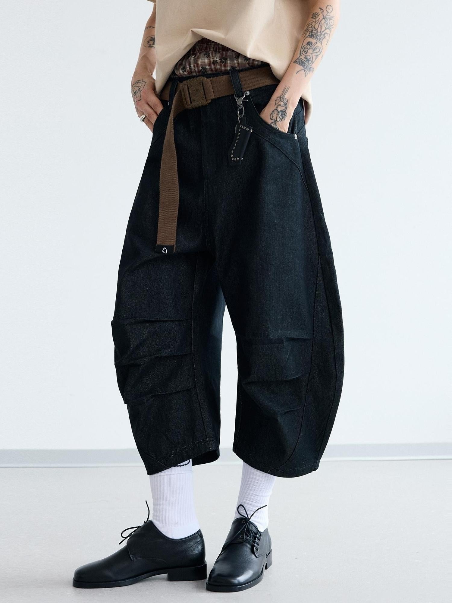 Peoplesense Retro Unisex Denim Scimitar Pants