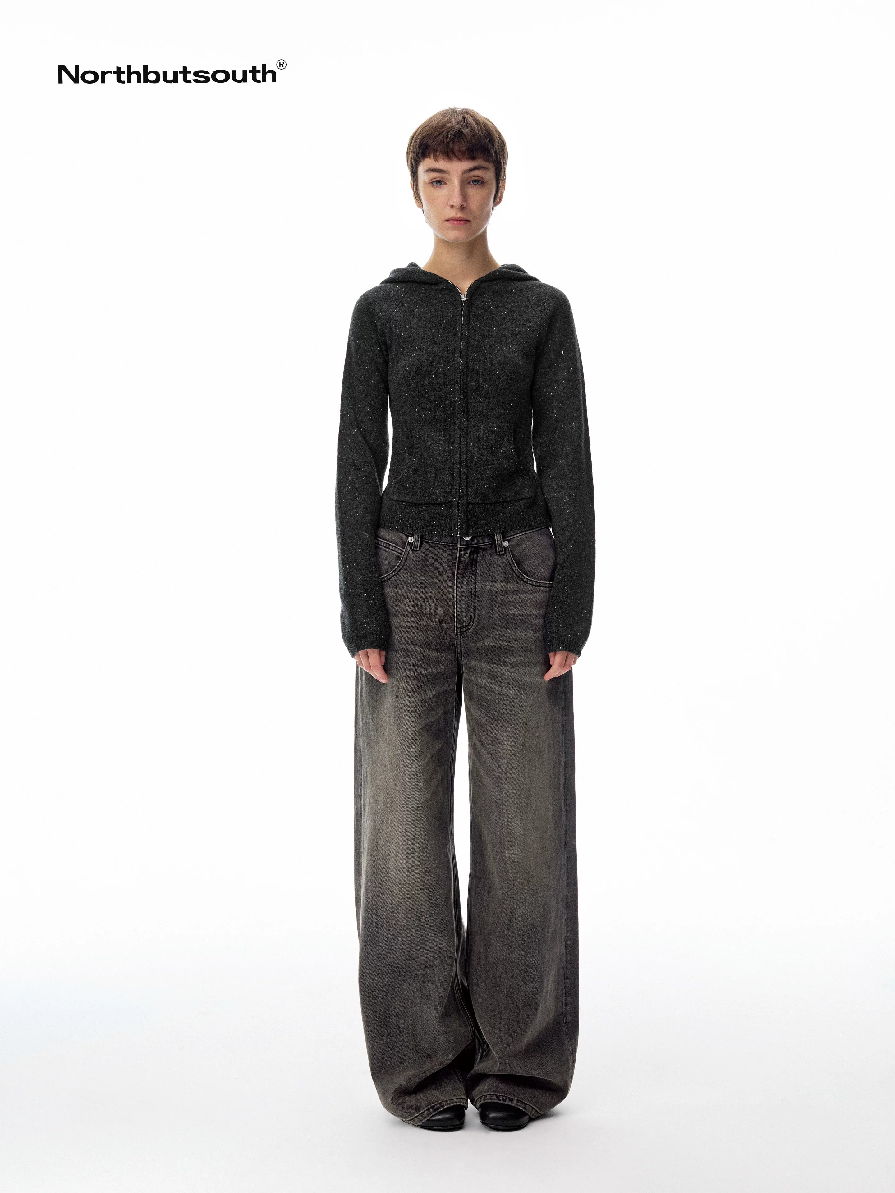 Ribbed Pocketed Cropped Women&