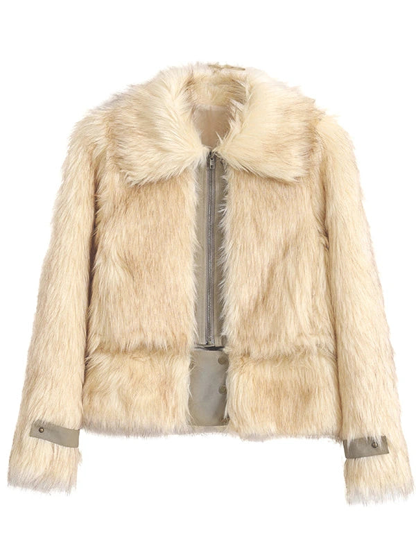 Fur Trim Detachable Hem Trench Coat