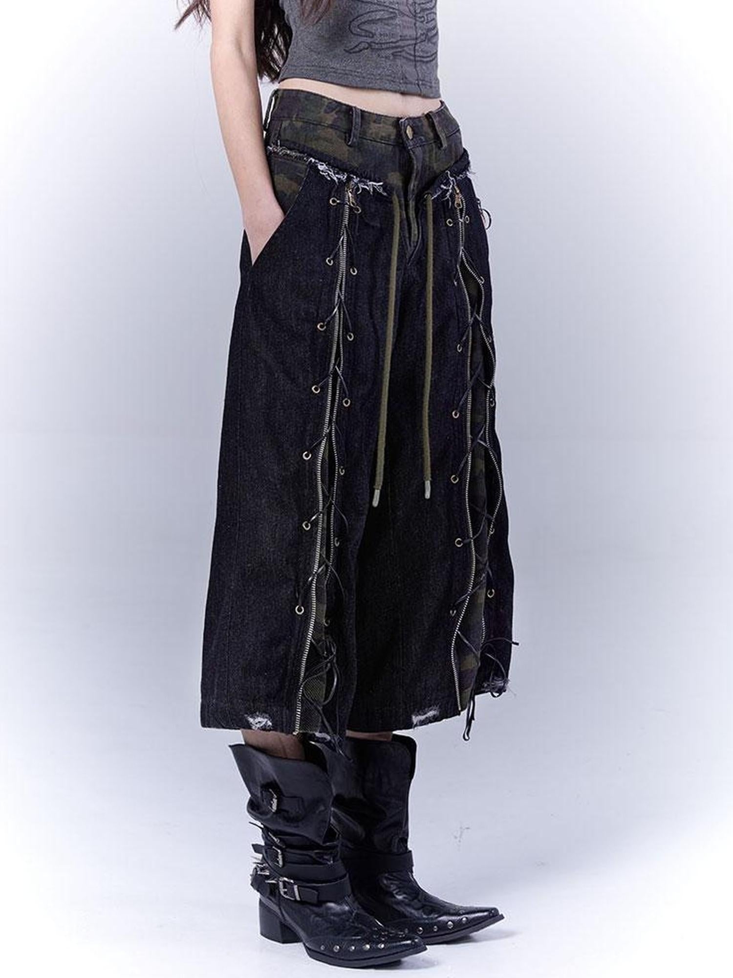 WSW WUSHENWU Rock Camo Sexy Utility Shorts Original Design