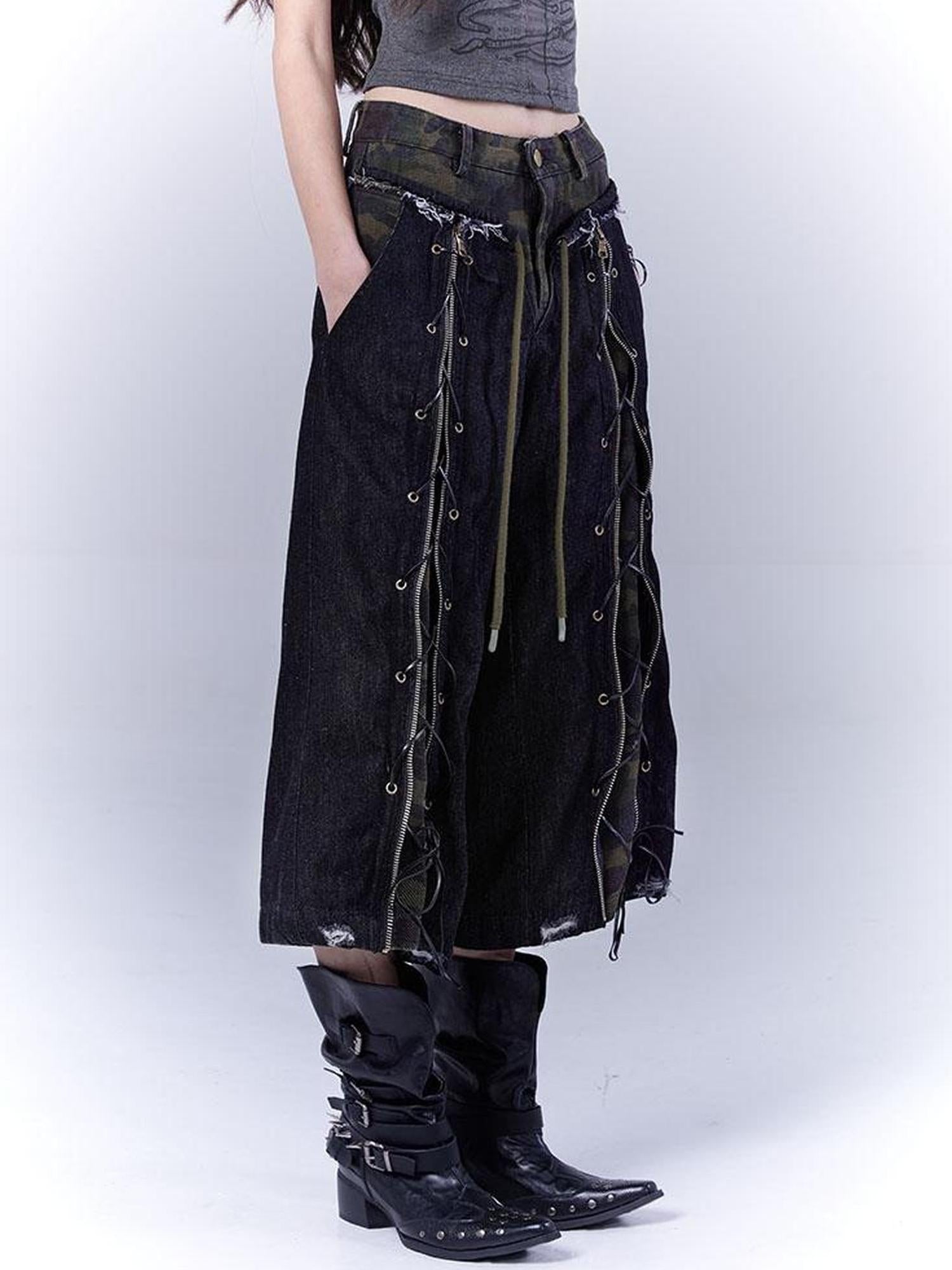 WSW WUSHENWU Rock Camo Sexy Utility Shorts Original Design