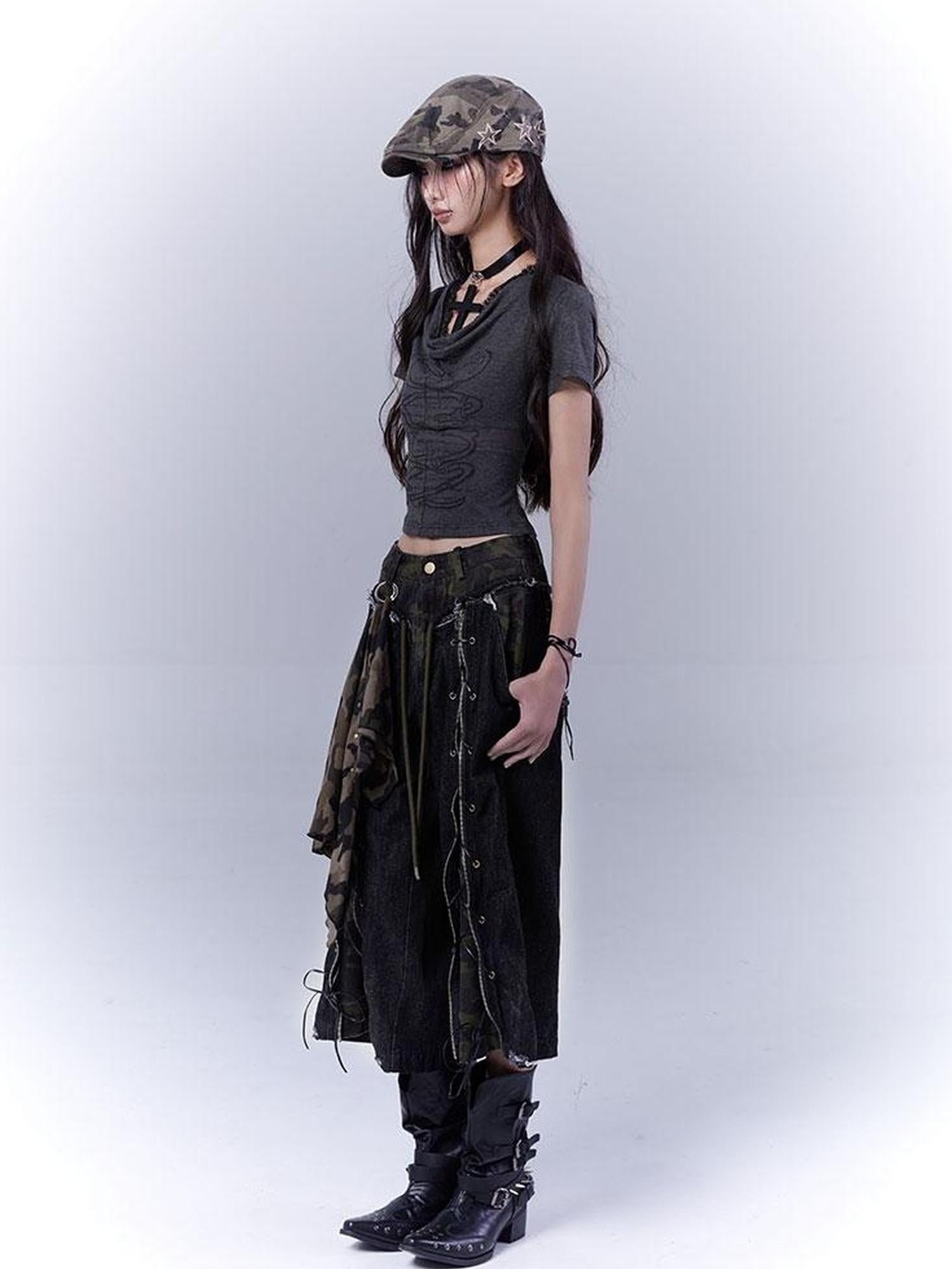 WSW WUSHENWU Rock Camo Sexy Utility Shorts Original Design