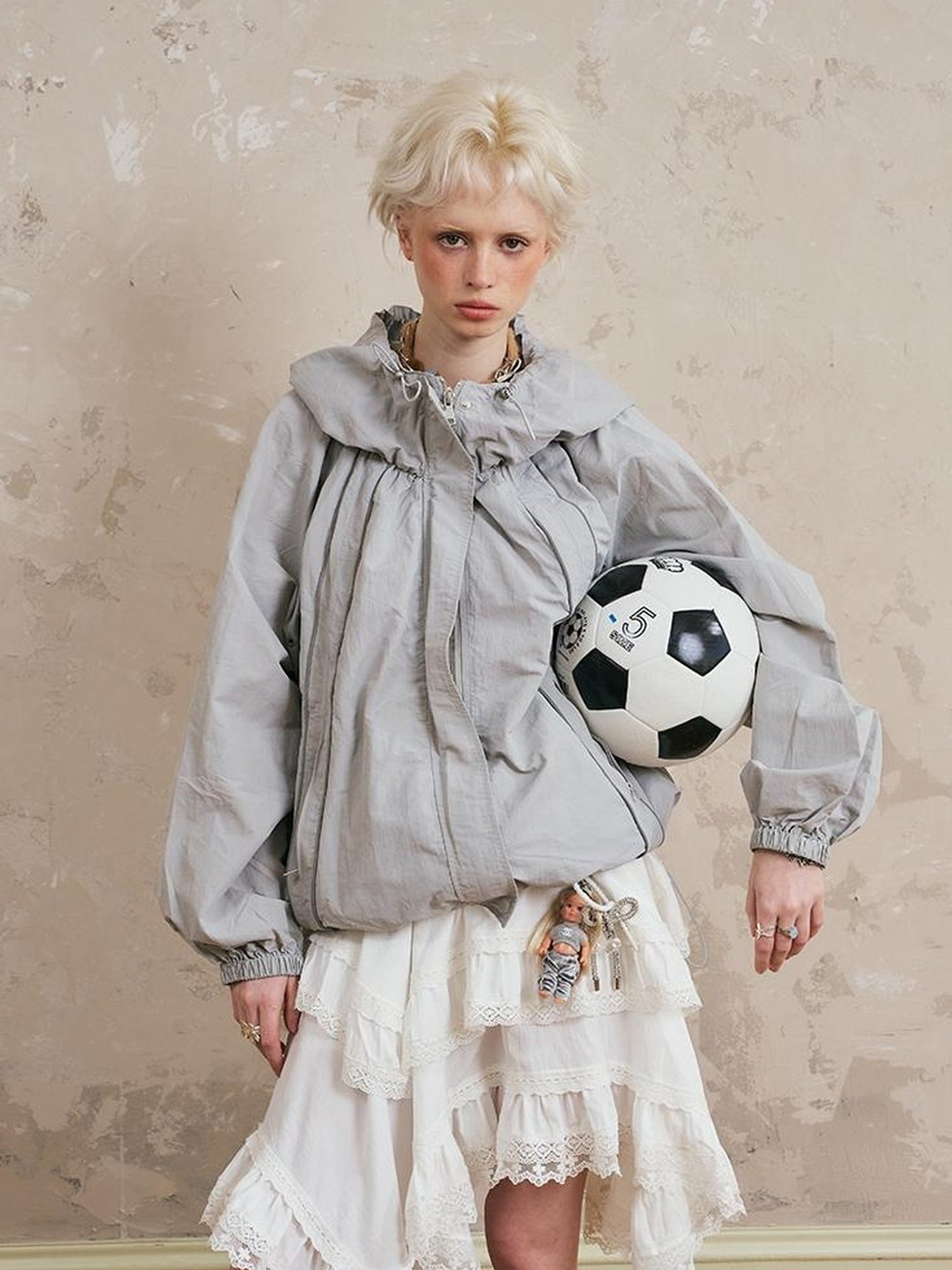 DIDDI MODA Romantic Lace Tiered Asymmetrical Midi Skirt