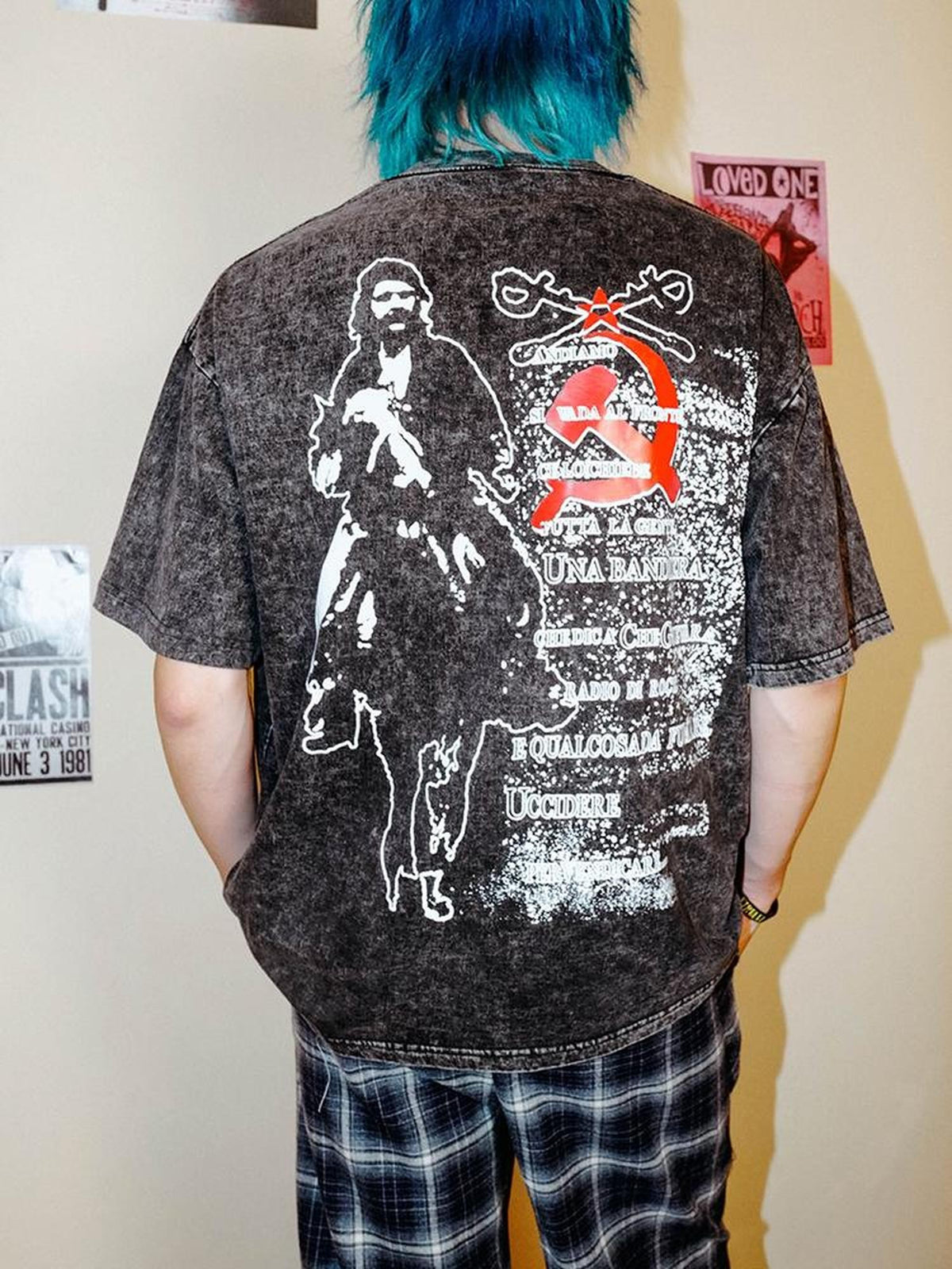 Rs by RebelSeed Distressed Guevara Print Oversized Women&