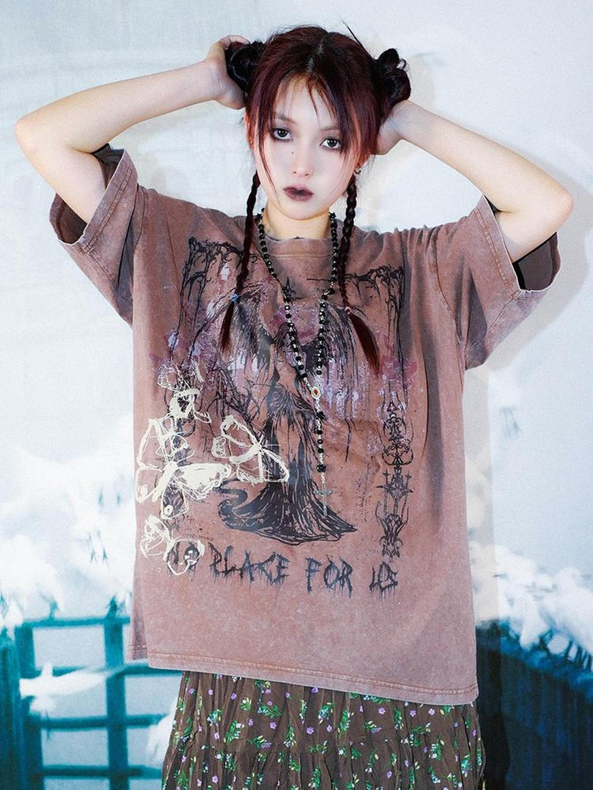 Rs by RebelSeed Grunge Distressed Portrait Print Women&