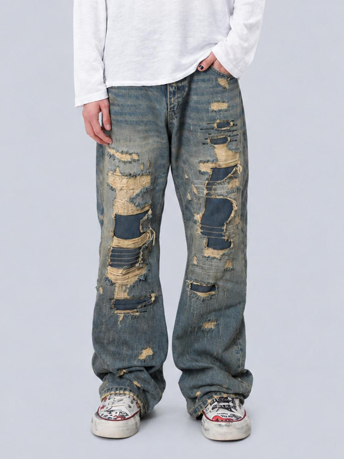 Rs by RebelSeed Grunge Distressed Stone Wash Frayed Mid Rise Women&