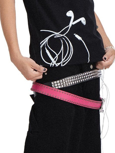 Rs by RebelSeed Punk Letter Print Snow Wash Distressed Women&