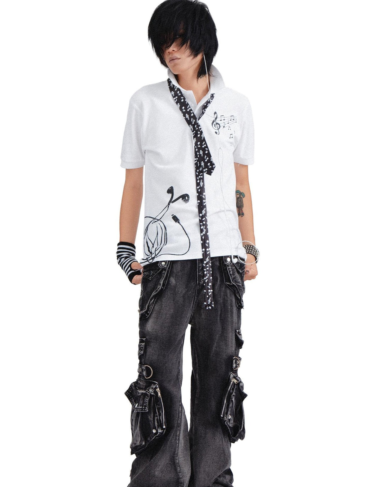 Rs by RebelSeed Punk Rock Skull Demon Heat Transfer Print Women&