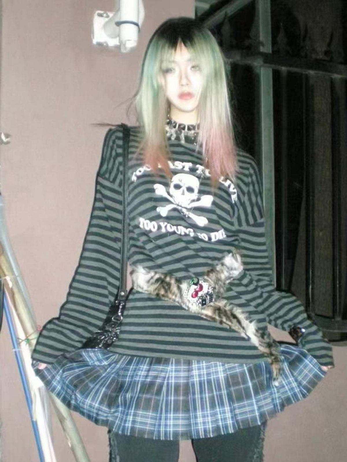 Rs by RebelSeed Punk Skull Heat Transfer Print Women&