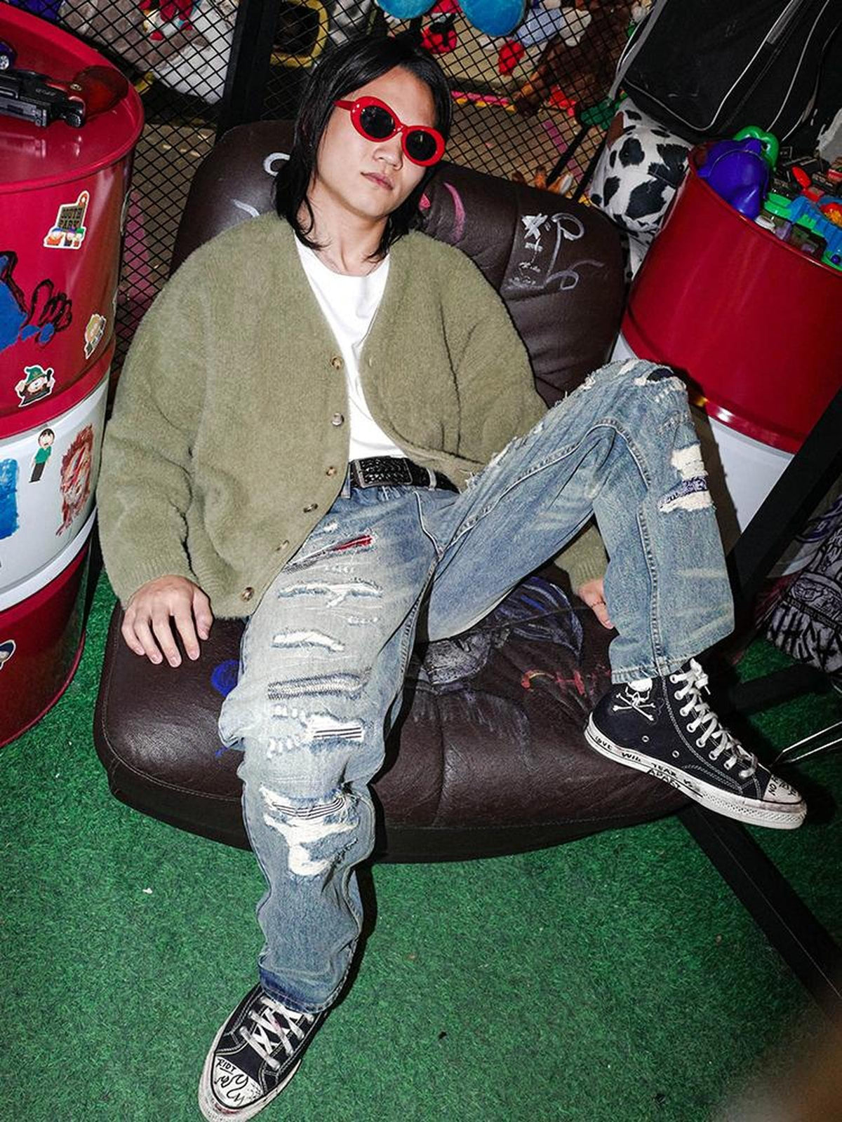Rs by RebelSeed Subculture Washed Vintage High Rise Slim Straight Women&