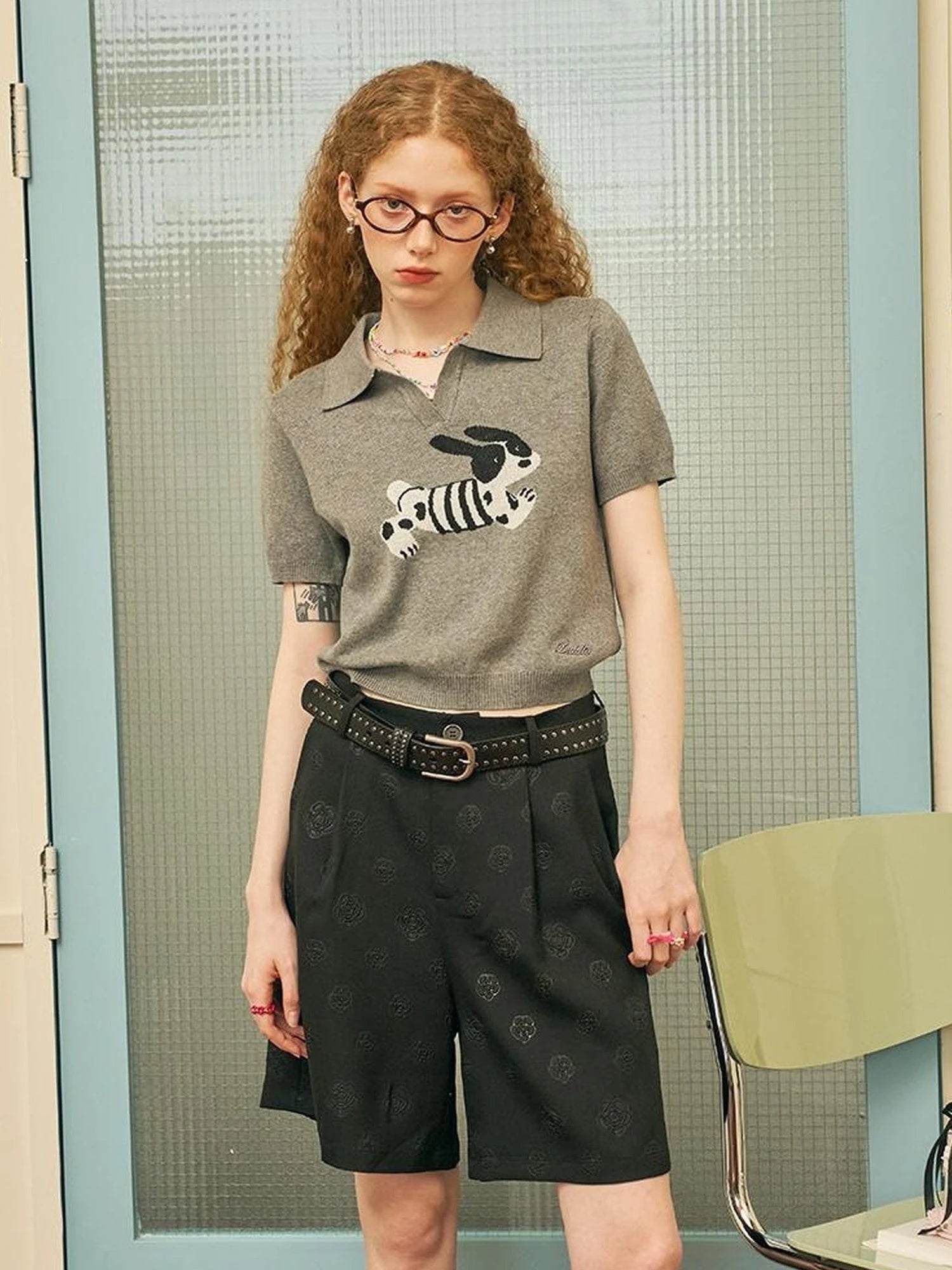Running Puppy Cotton Polo Tee