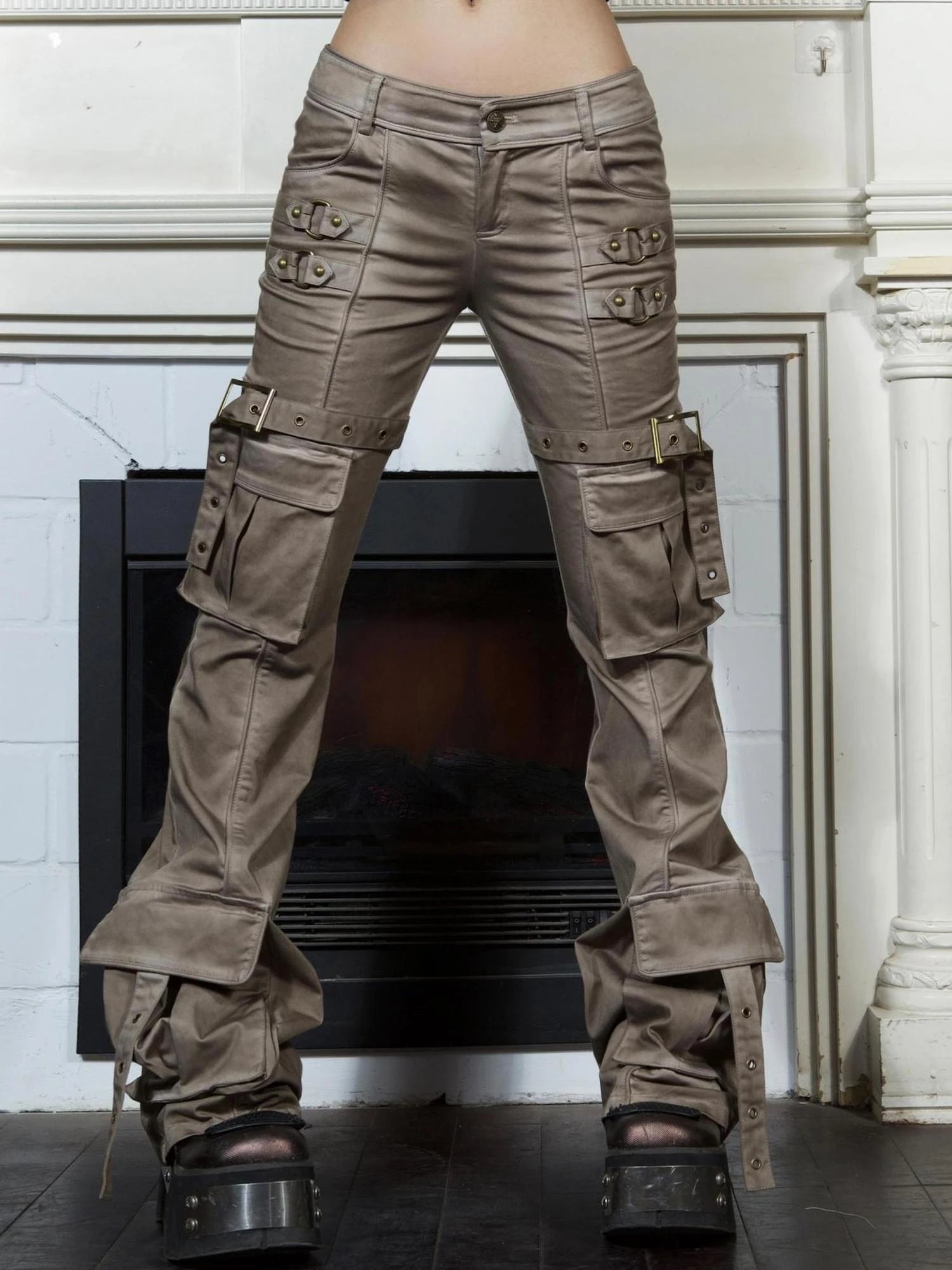 Rusty Heavy Punk Maillard Work Pants For Street