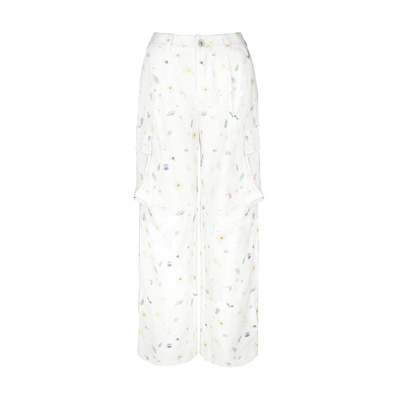 STRIKE_A_POSE_Beige_Floral_Print_3d_Pocket_Cargo_Women&