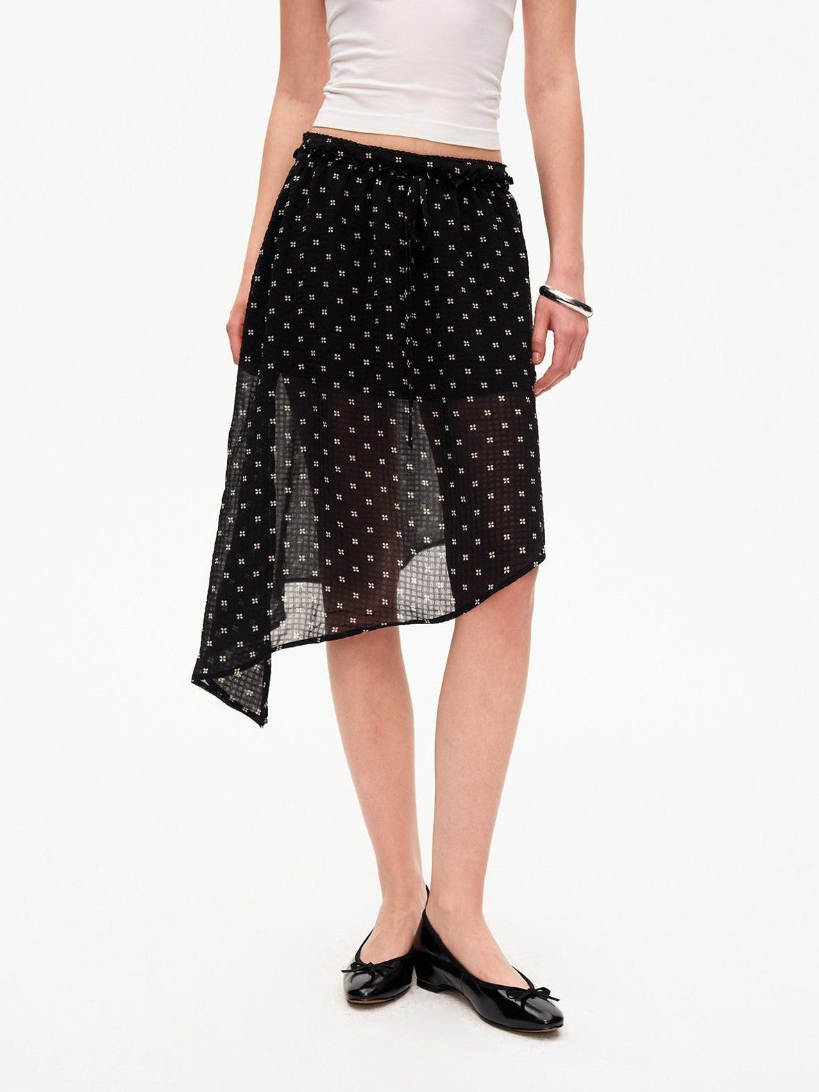 STRIKE A POSE Black Polka Dot Print Halter Neck Loose A Line Women&