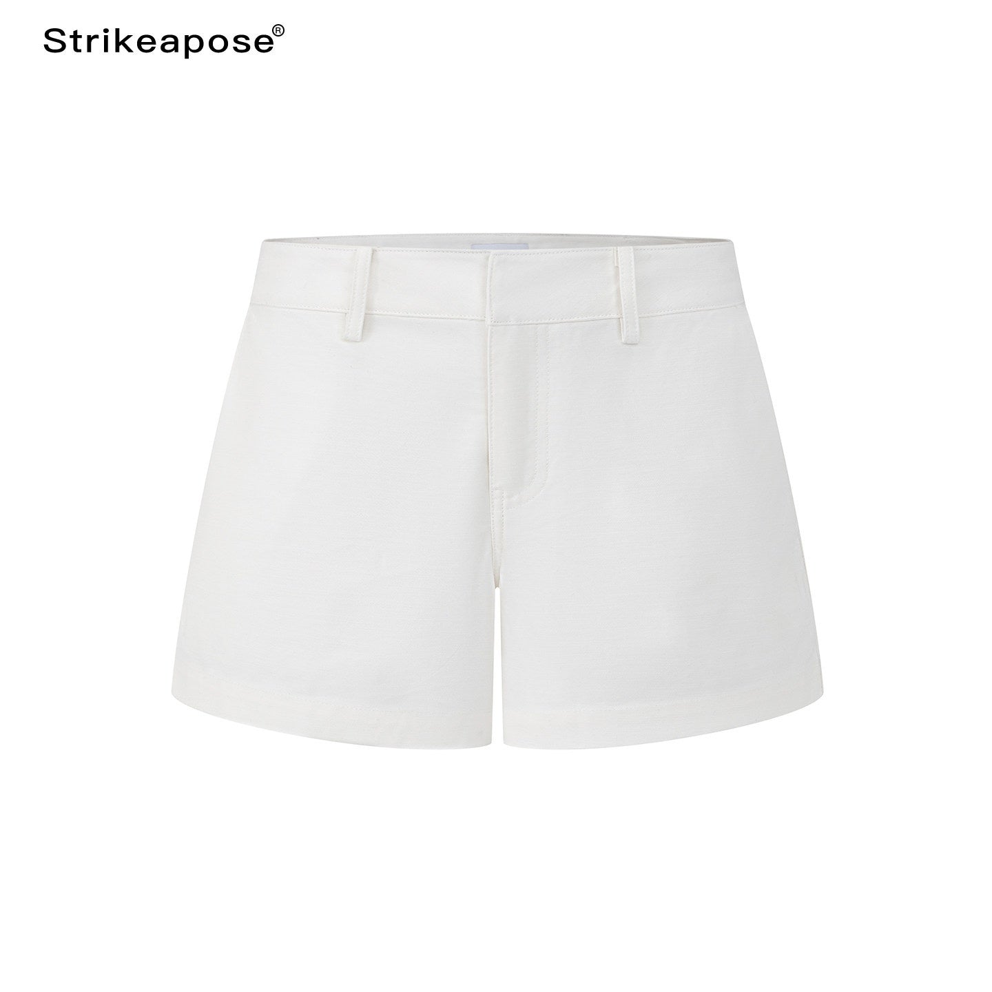 STRIKE_A_POSE_Black_White_Straight_Twill_Wrinkle_Resistant_Women&