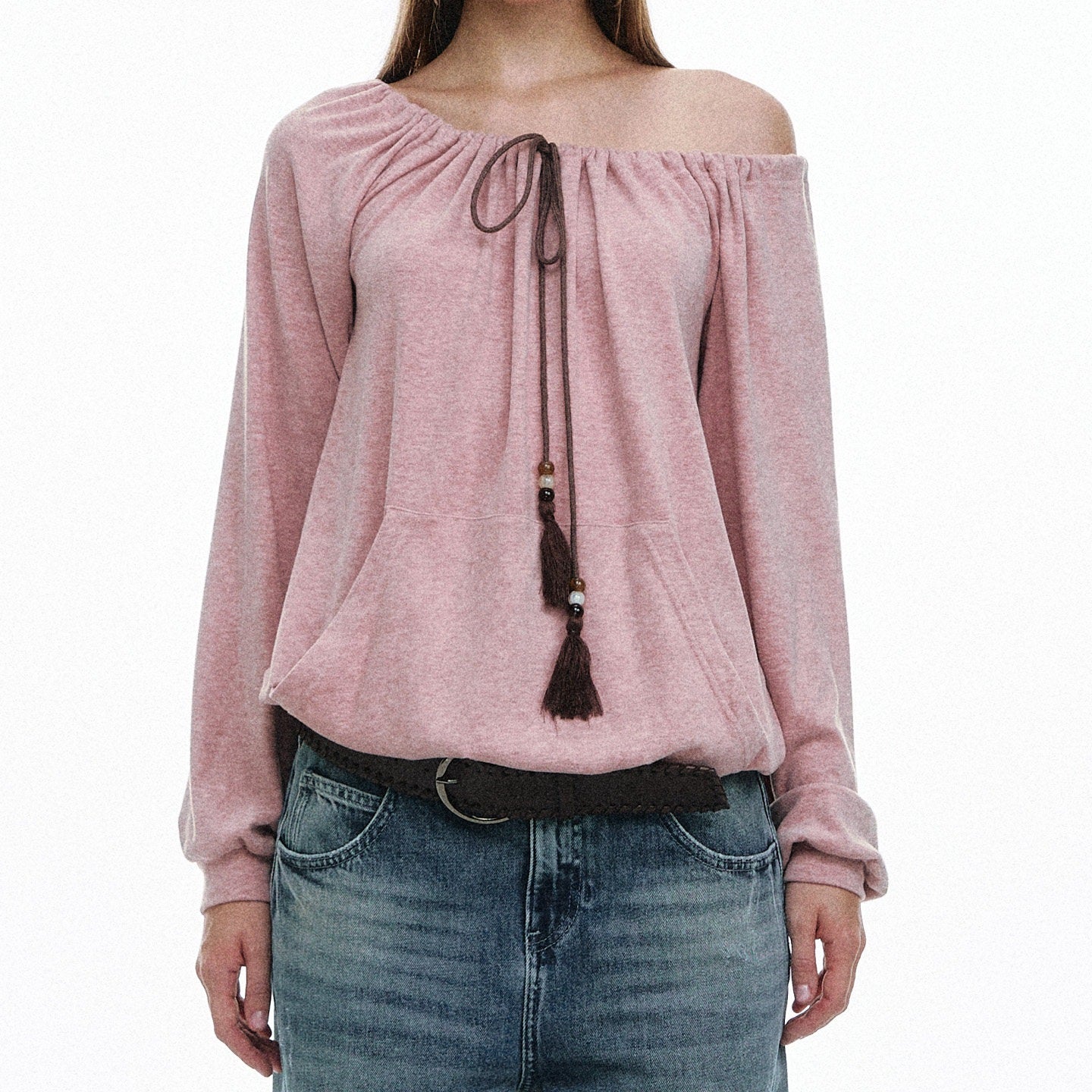 STRIKE_A_POSE_Bohemian_Off_Shoulder_Drawstring_Tassel_Loose_Women&
