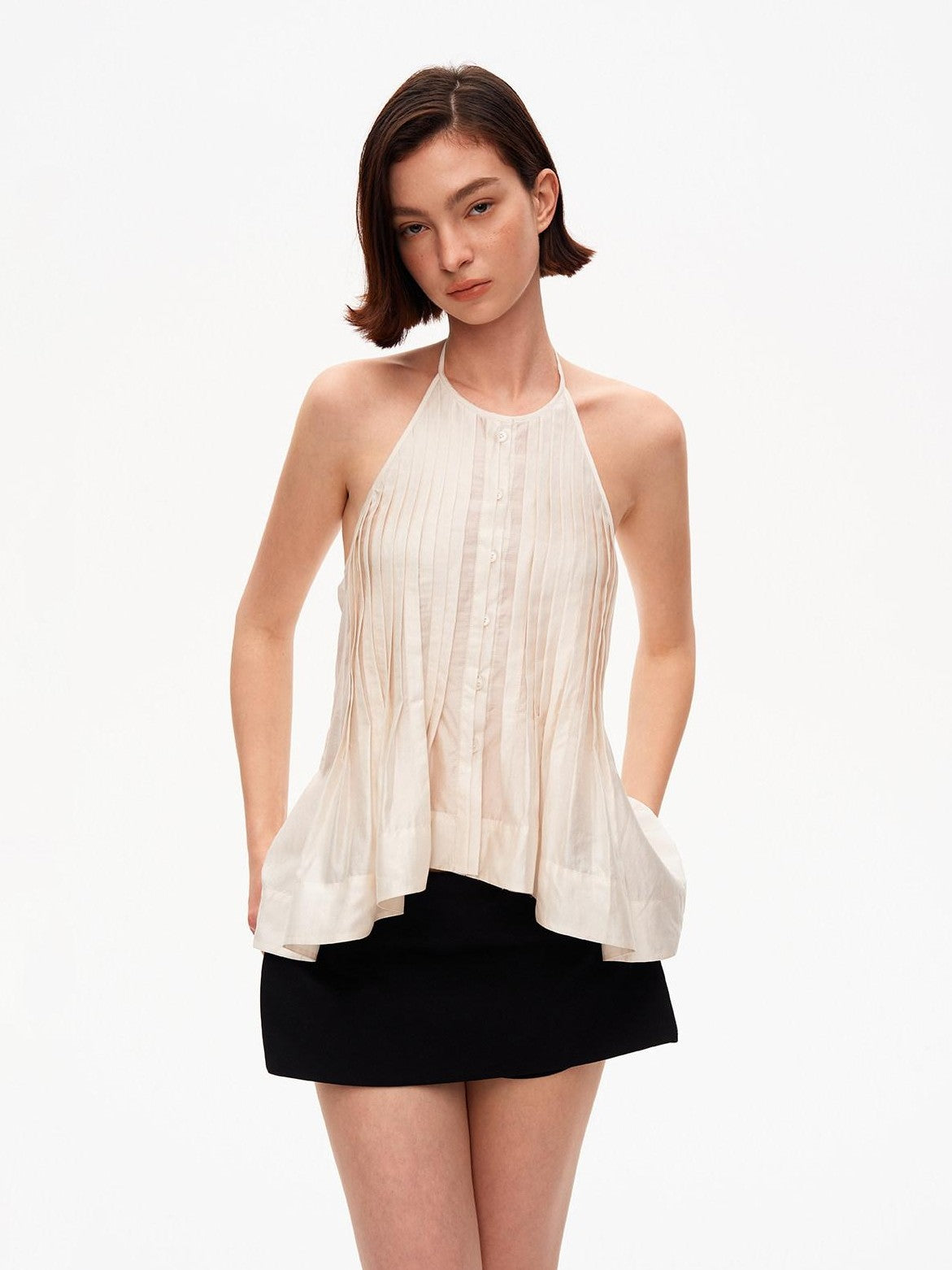 STRIKE A POSE Breathable Layered Pleated A Line Women&