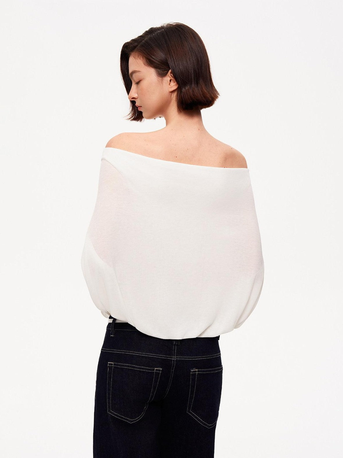 STRIKE A POSE Cropped Cutout Batwing Relaxed Women&
