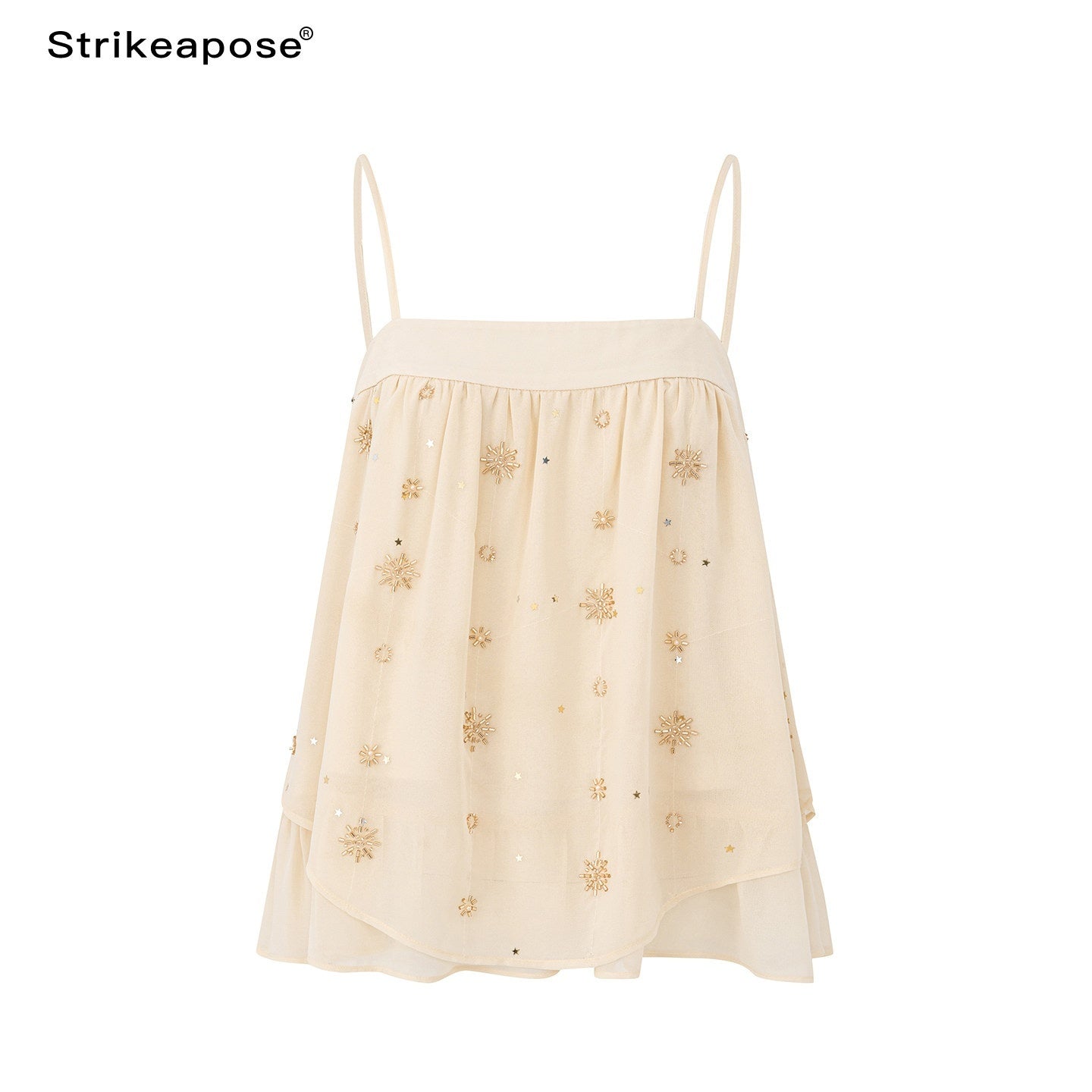 STRIKE_A_POSE_Double_Layer_Sheer_Embroidered_Beaded_Square_Neck_Women&