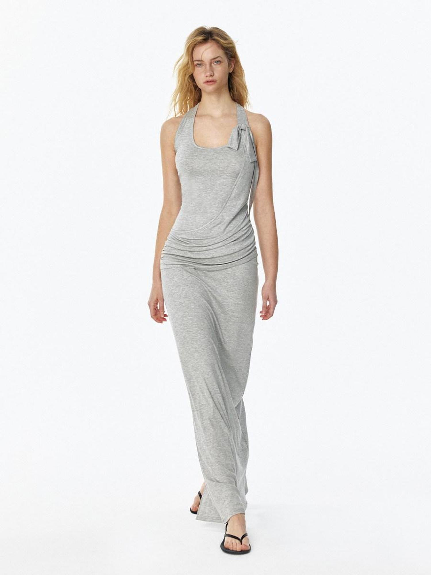 STRIKE A POSE Draped Knot Halter Women&