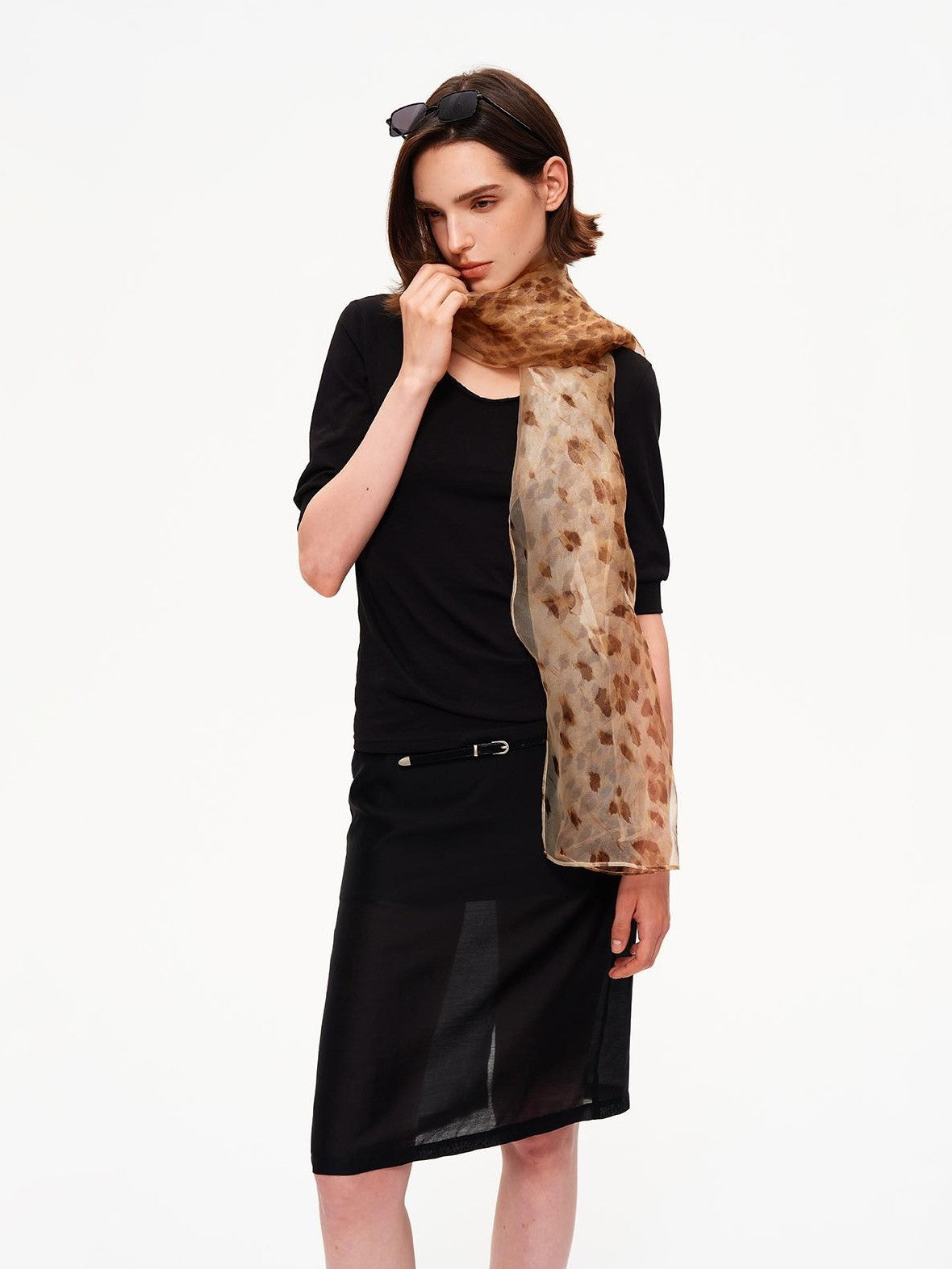 STRIKE A POSE Leopard Print Overlock Hem Women&