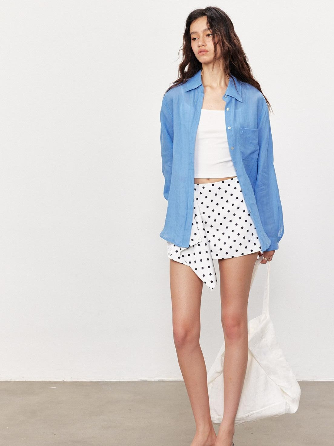 STRIKE A POSE Loose Fit Turndown Collar Uv Protection Women&