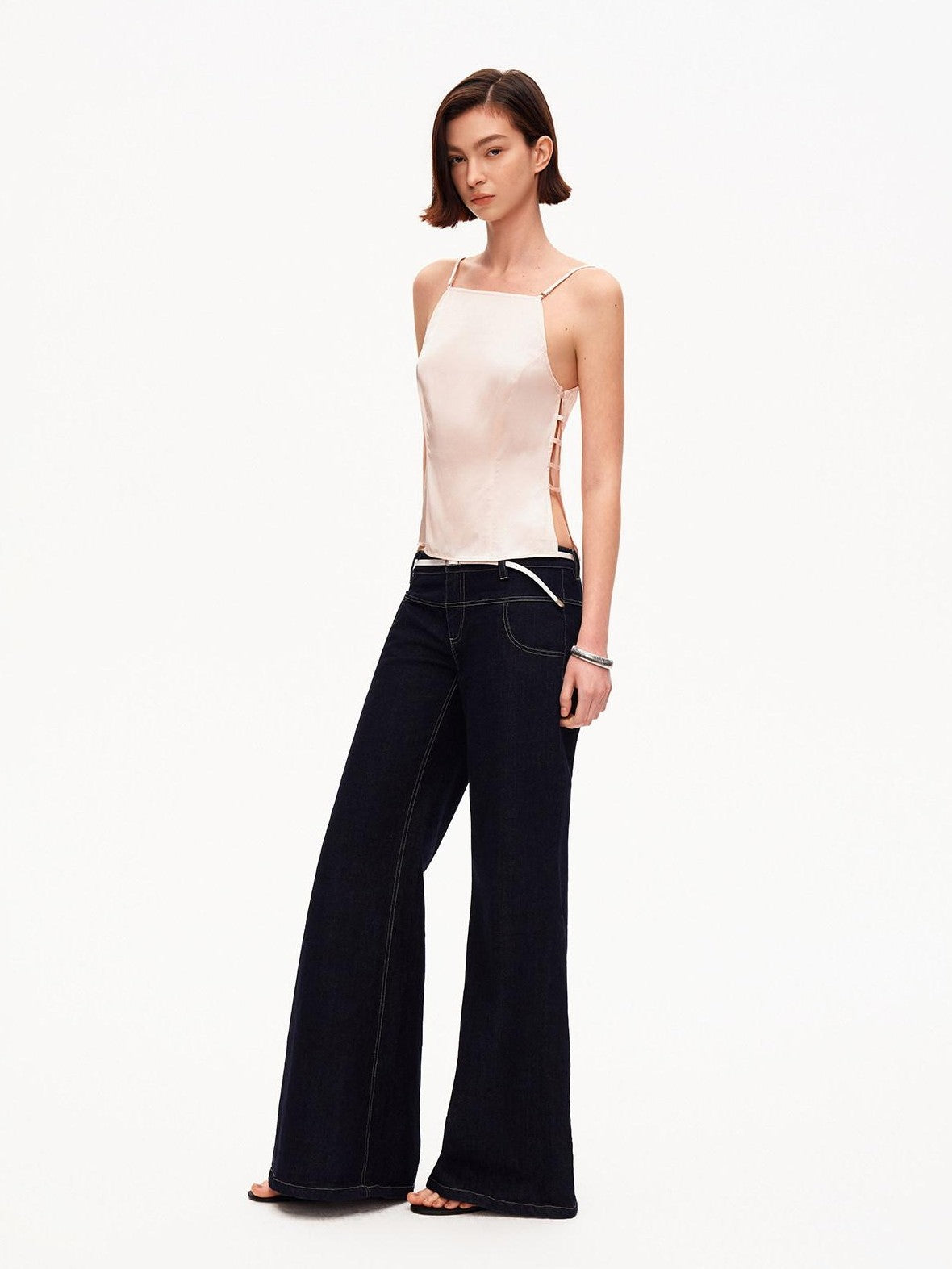 STRIKE A POSE Pink Cutout Slim Fit Waist Cinch Women&