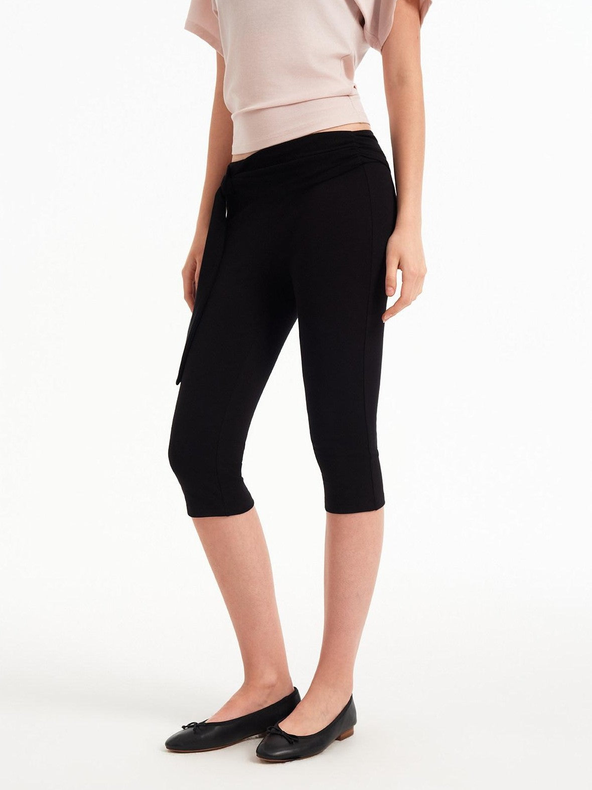STRIKE A POSE Pink Low U Neck Drop Shoulder Ruched Women&