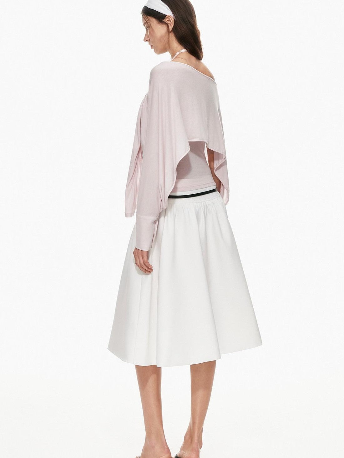 STRIKE A POSE Pink Twist Knot U Neck Layered Women&