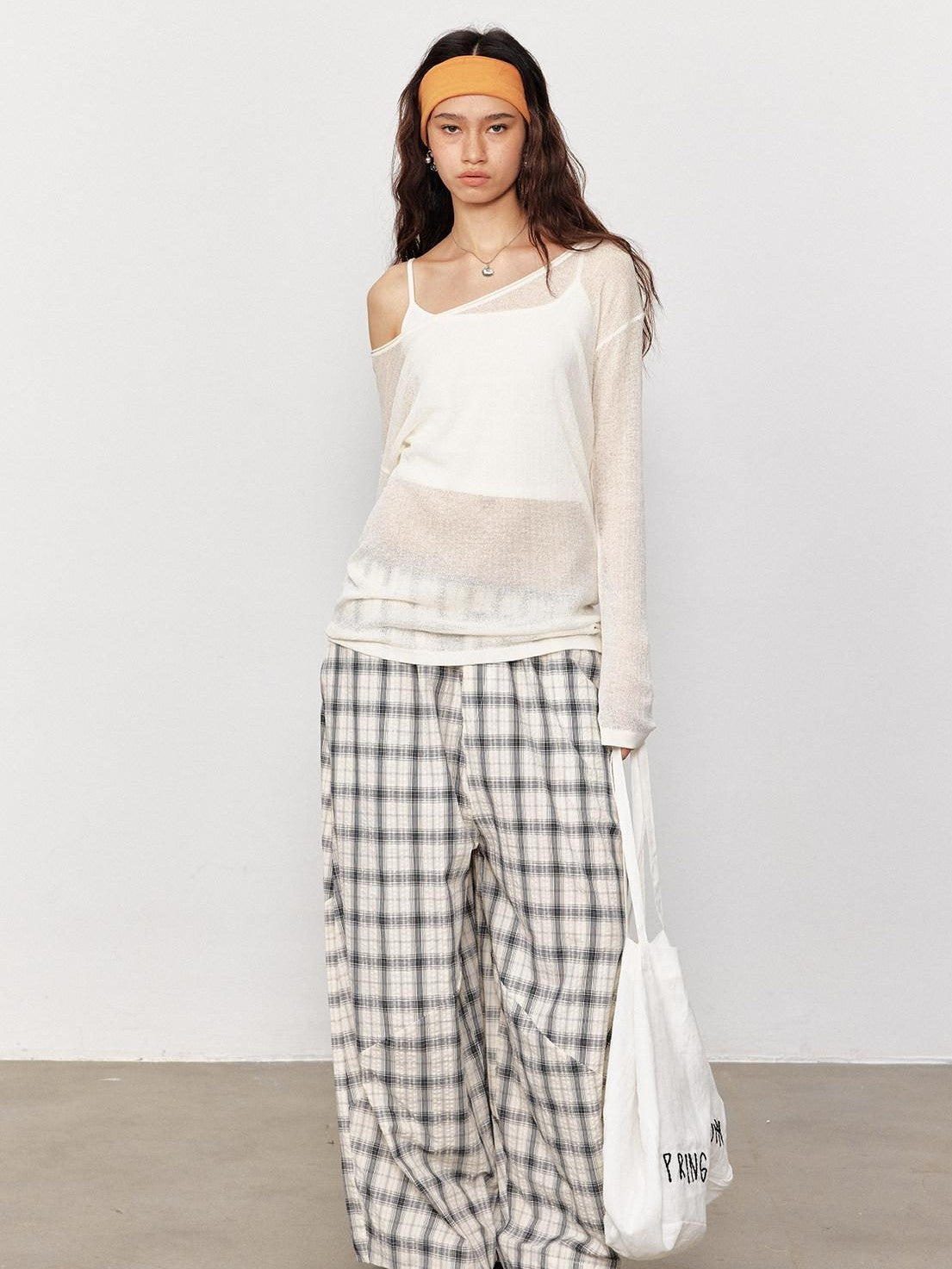 STRIKE A POSE Sheer Spliced Loose Women&