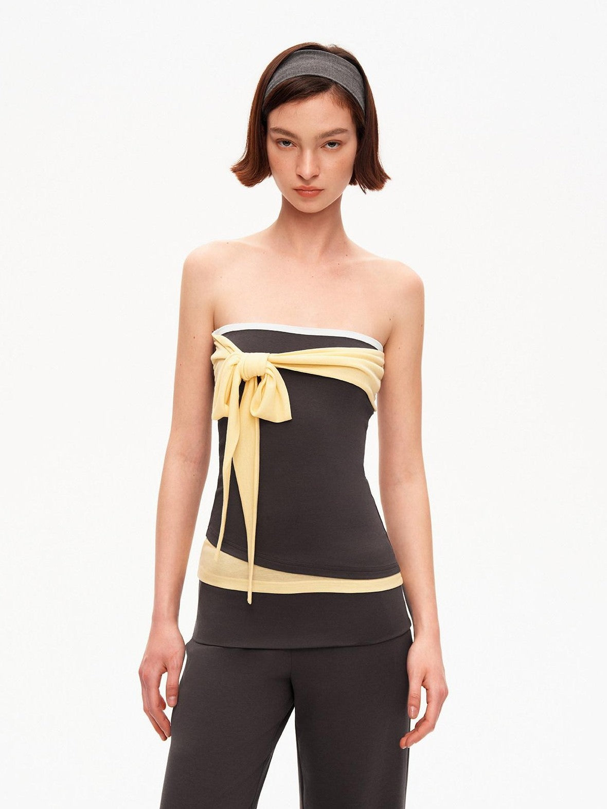 STRIKE A POSE Soft Touch Colorblock Bandeau Slim Straight Women&