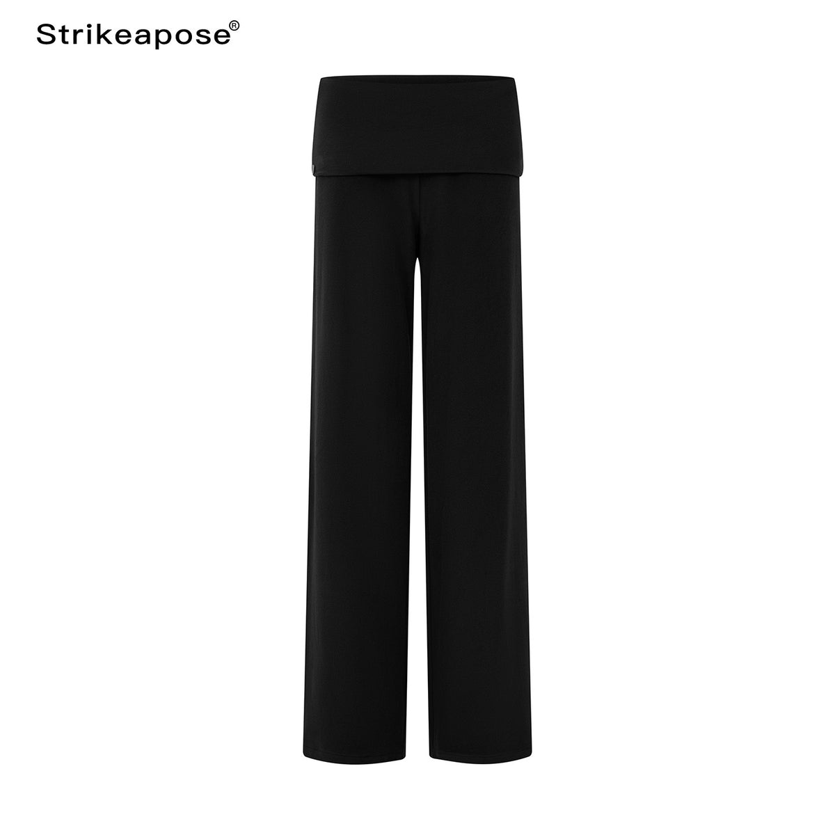 STRIKE_A_POSE_Solid_Knit_Low_Rise_Flared_Wool_Blend_Women&