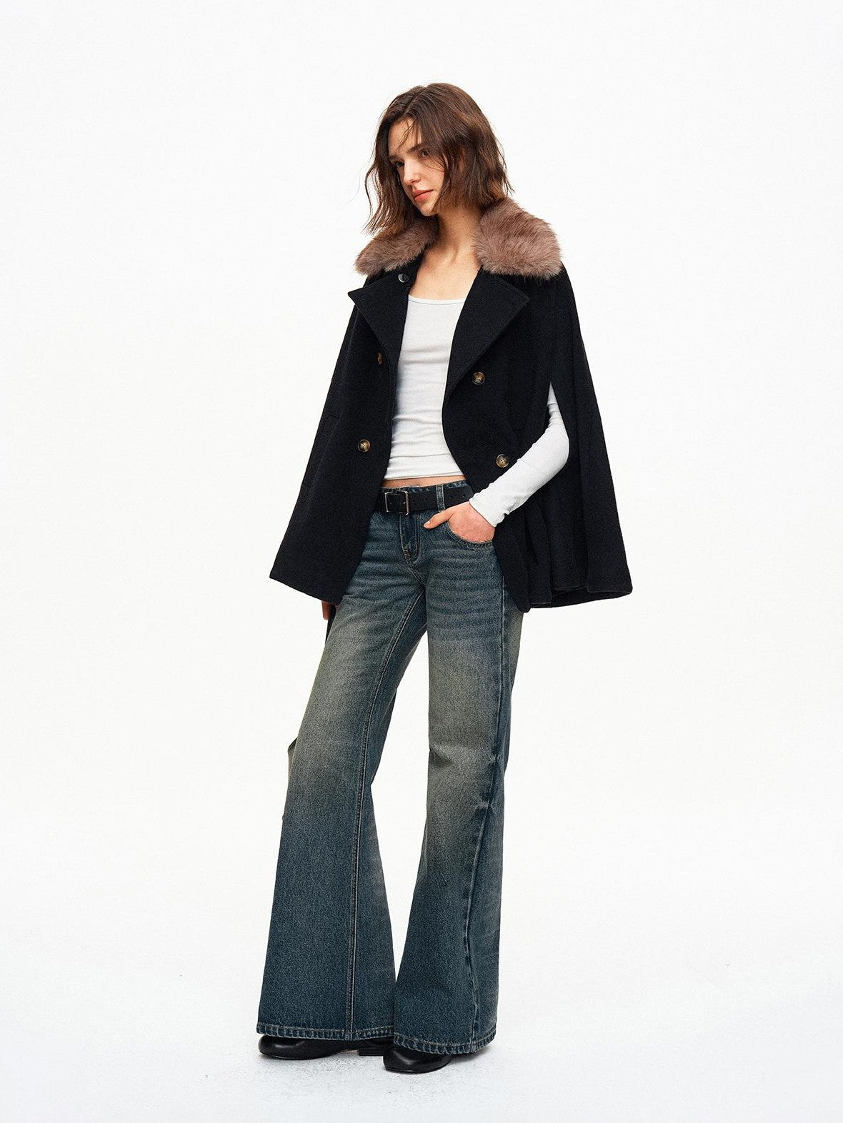 STRIKE A POSE Vintage Wash Distressed Modern Low Rise Cotton Women&